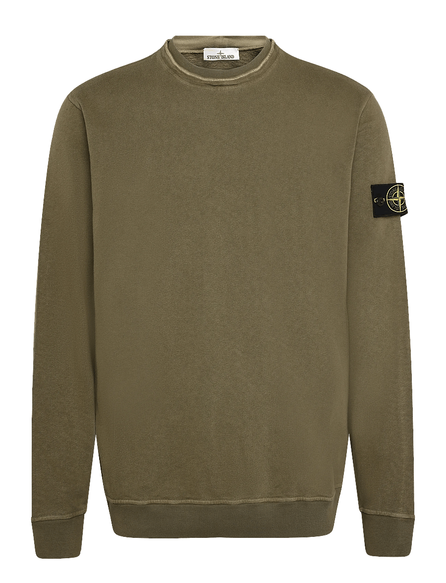 Stone Island - Logo patch crewneck sweatshirt - dressipluusid - green - 0