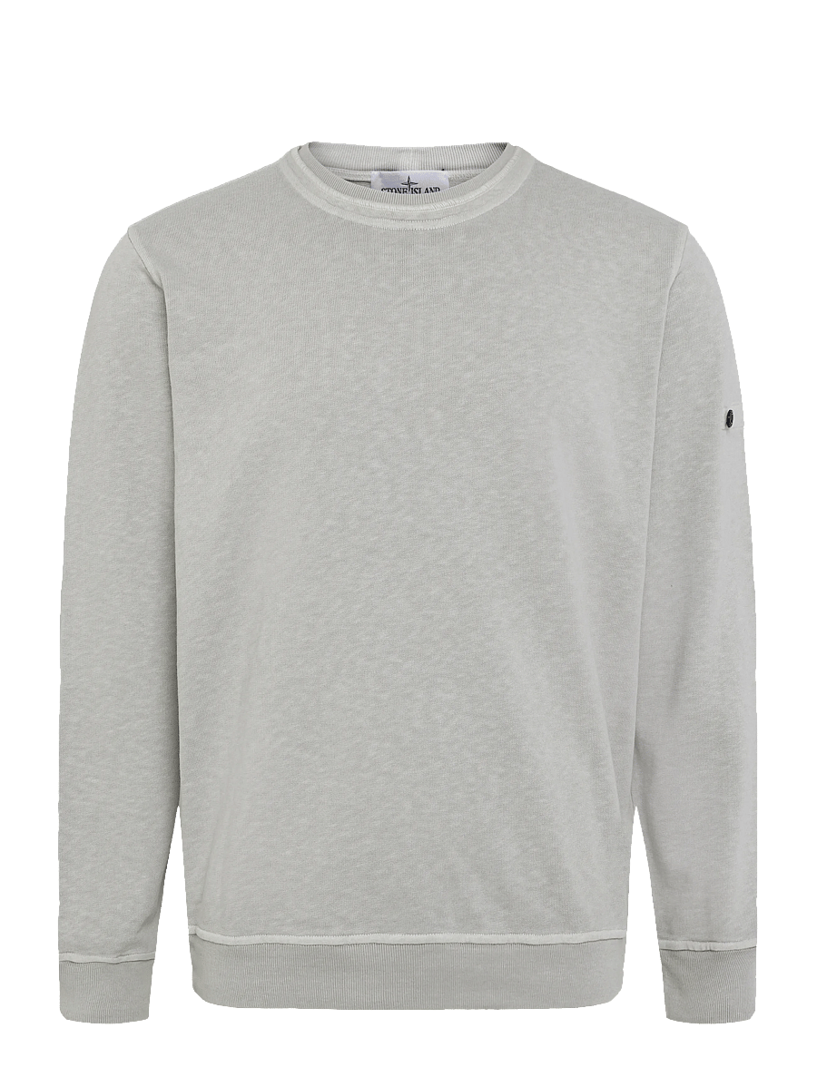 Stone Island - Logo patch crewneck sweatshirt - sweatshirts - grey - 0
