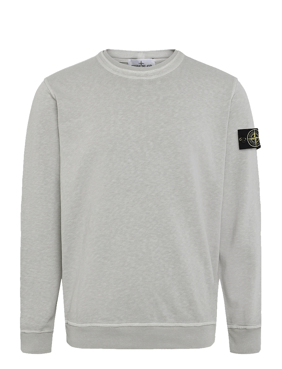 Stone Island - Logo patch crewneck sweatshirt - sweatshirts - grey - 0