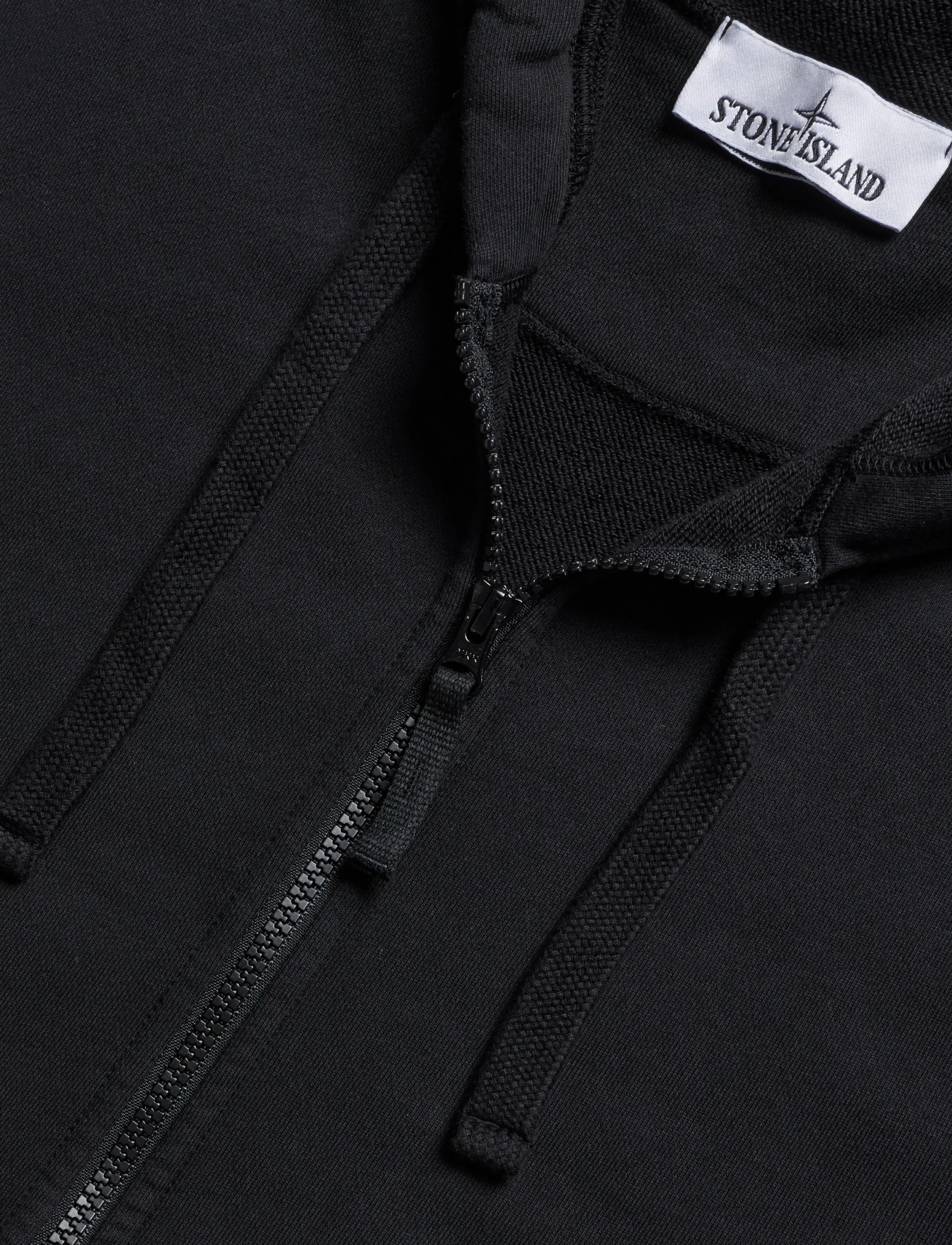 Stone Island - Organic Cotton Fleece Hoodie - fleecetrøjer - black - 2
