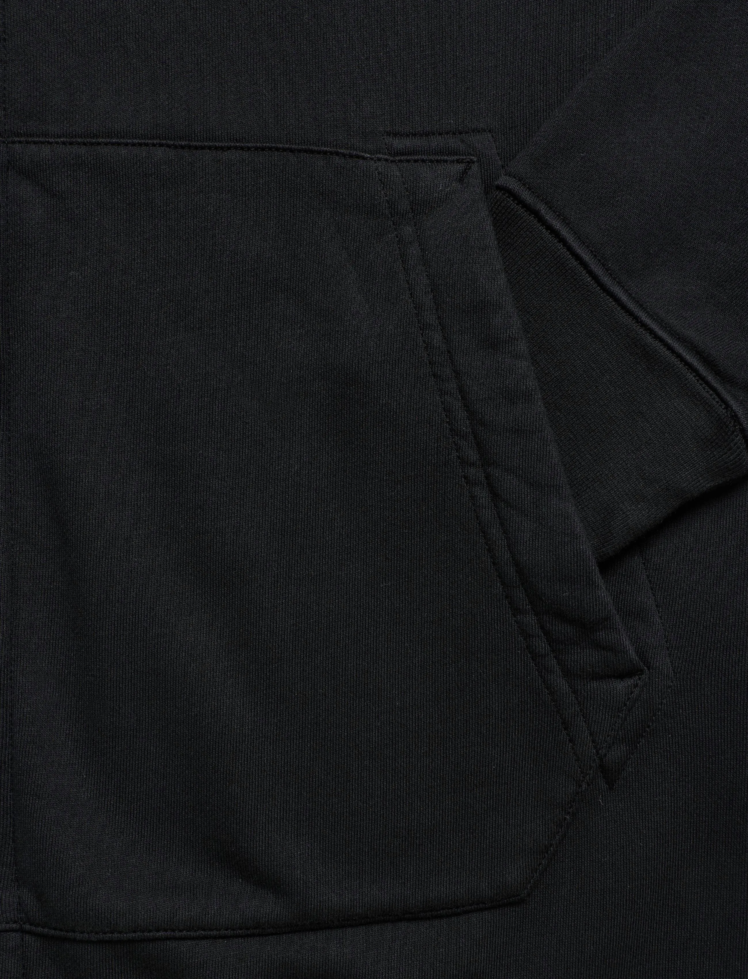 Stone Island - Organic Cotton Fleece Hoodie - fleecetrøjer - black - 3