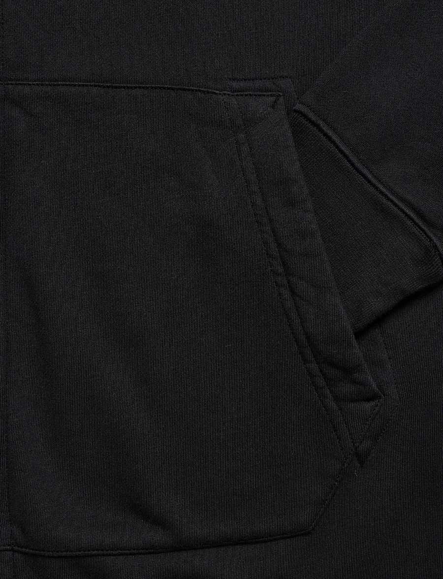 Stone Island - Organic Cotton Fleece Hoodie - fleecetrøjer - black - 3