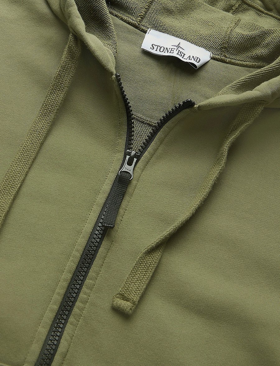 Stone Island - Organic Cotton Fleece Hoodie - teddy sweaters - green - 2