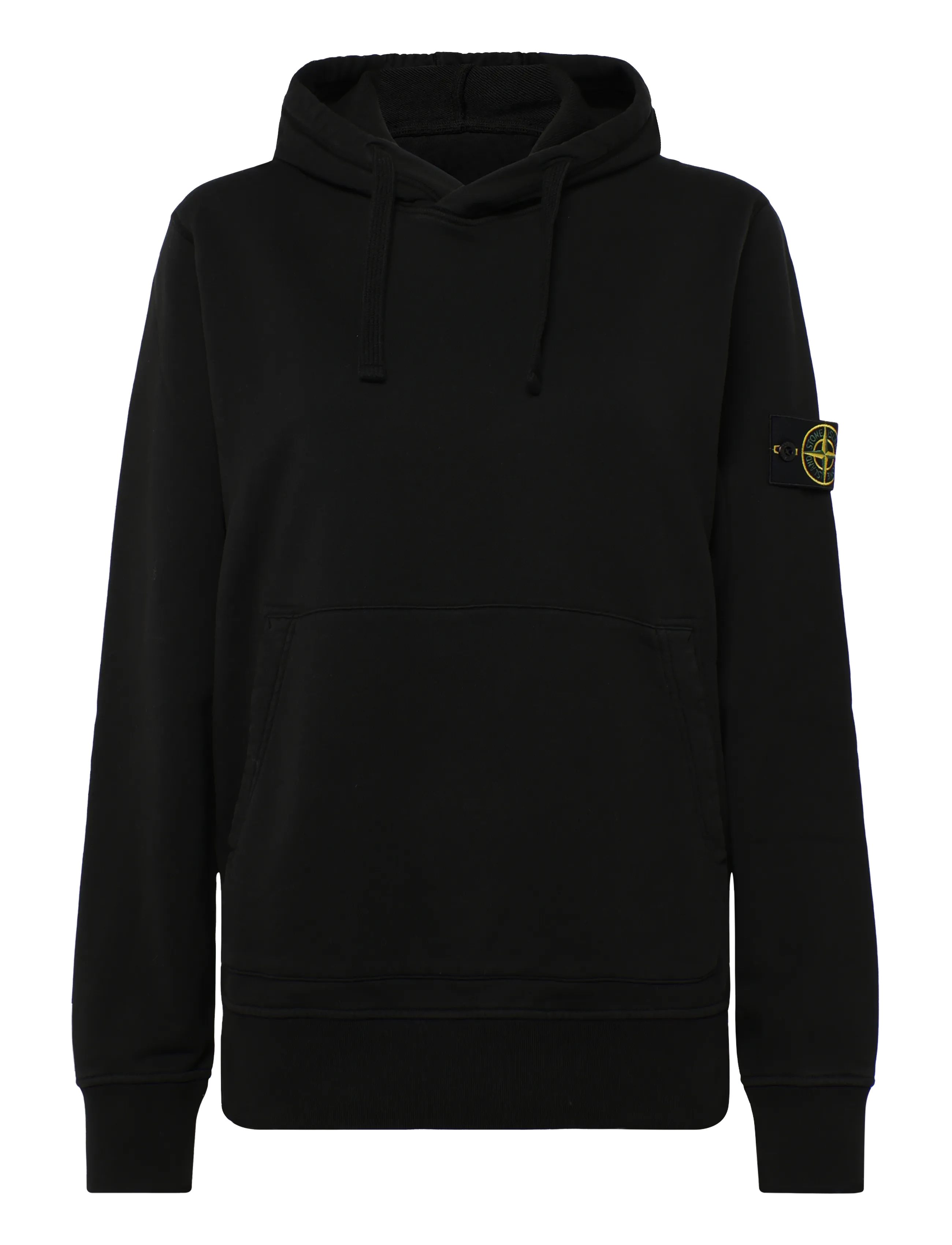Stone Island Organic Cotton Hooded Sweatshirt - Kläder - BLACK / black