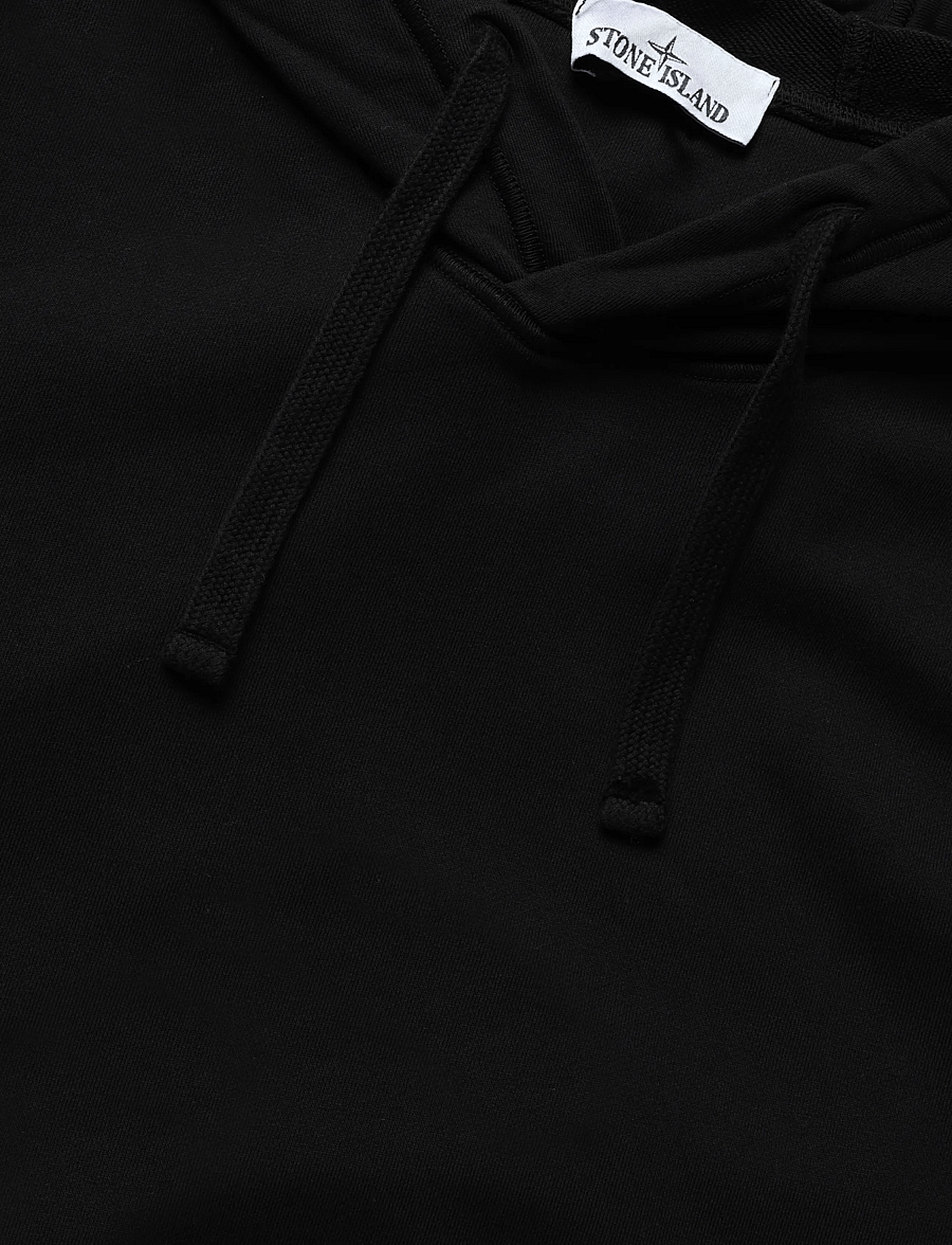 Stone Island - Organic Cotton Hooded Sweatshirt - hoodies - black - 2