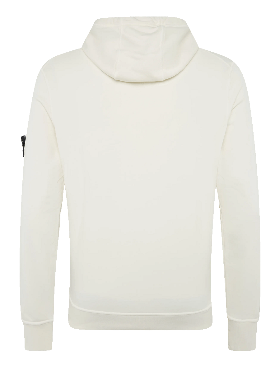 Stone Island - Organic Cotton Hooded Sweatshirt - kapuzenpullover - creme - 1