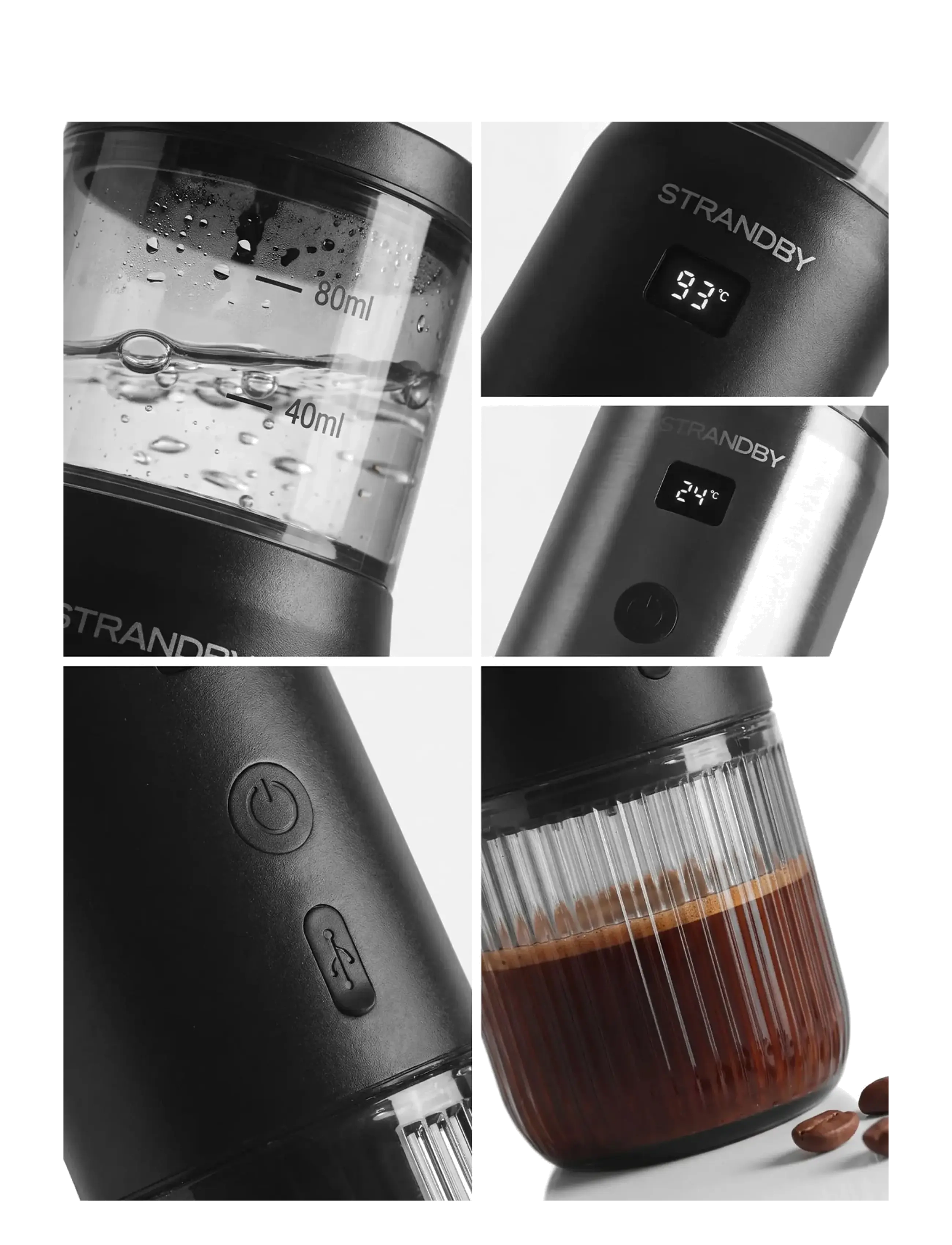 Strandby - STRANDBY PORTABLE COFFEE MAKER – SILVER - espressomaschinen - silver - 5