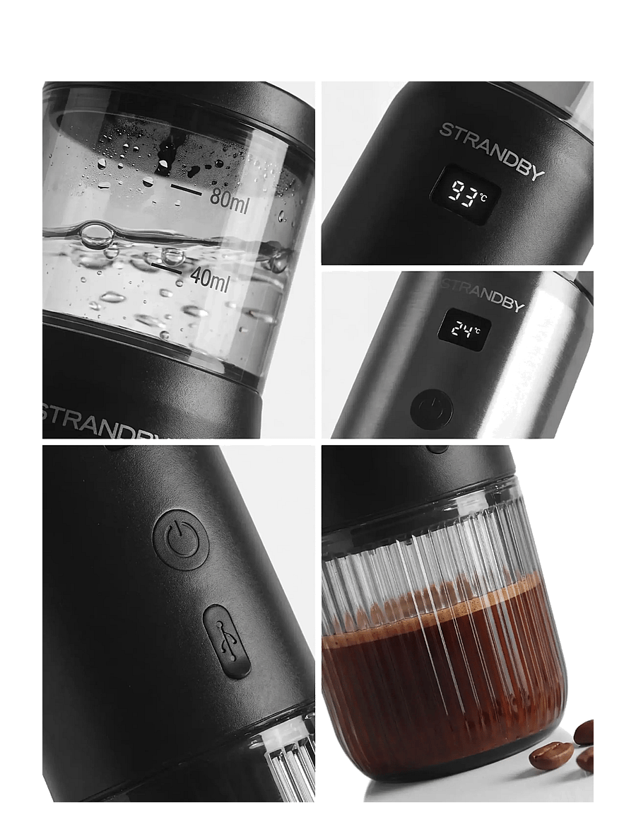 Strandby - STRANDBY PORTABLE COFFEE MAKER – SILVER - espressomaschinen - silver - 5