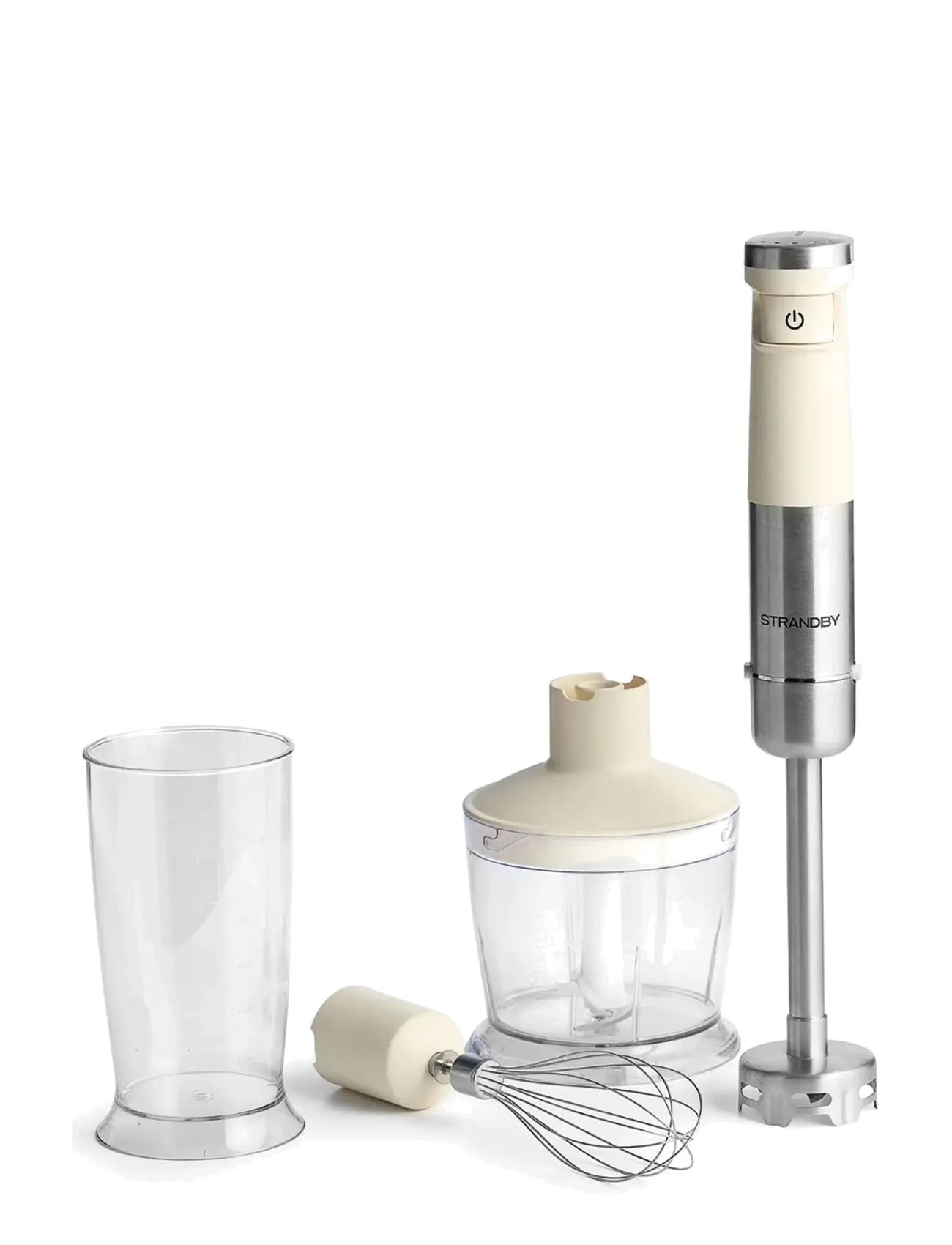 Strandby Cordless Hand Blender 4-In-1 Cream White, Elektrisk piskeris, Creme, Str: 150 W