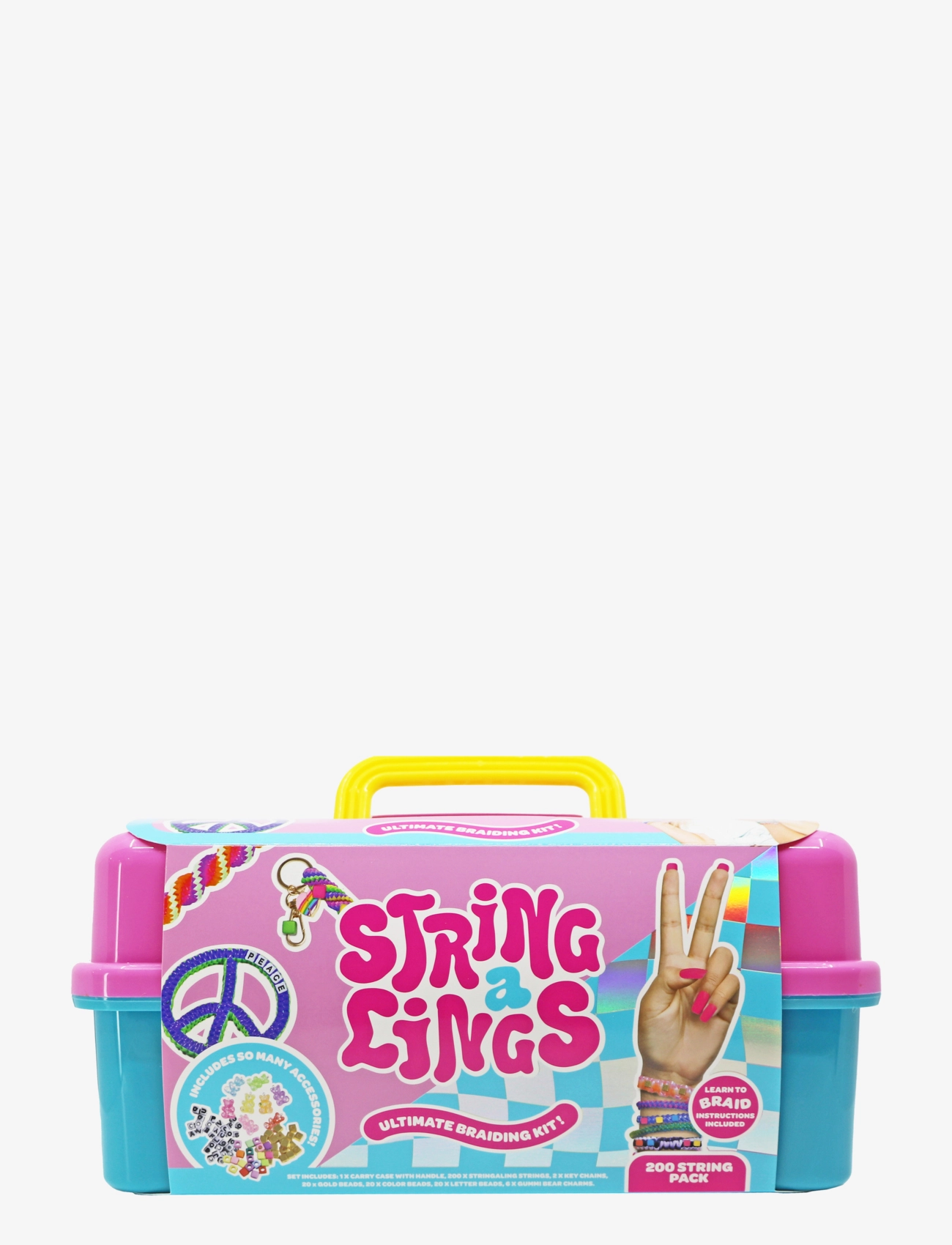 String a lings Stringalings - 200 Pack - Ultimate Braiding Kit, One Size, Multi/patterned, Håndværk > Smykker & Tilbehør, Børn