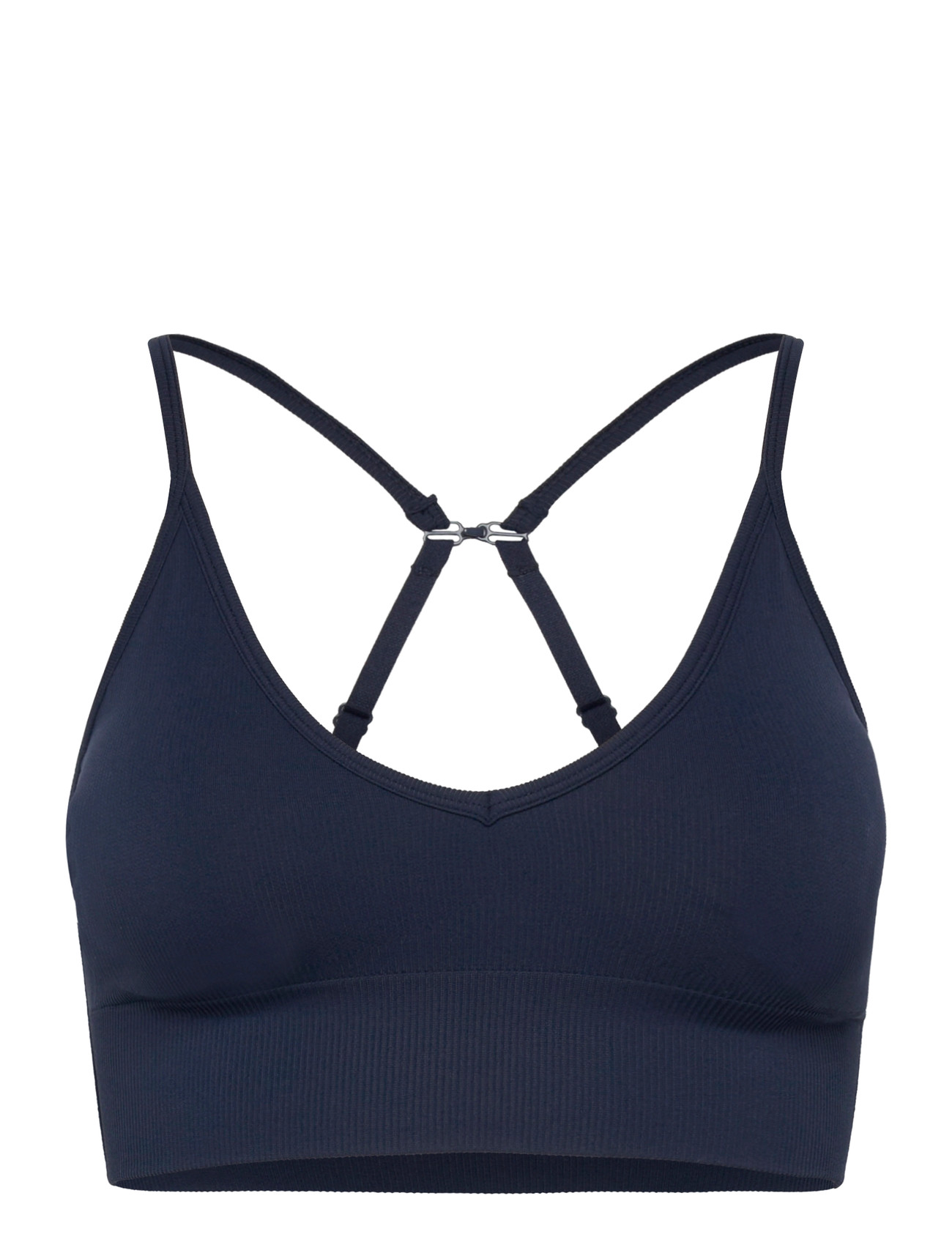 STRONGER Seamless Ribbed Strap Sports Bra - Black - XS 1