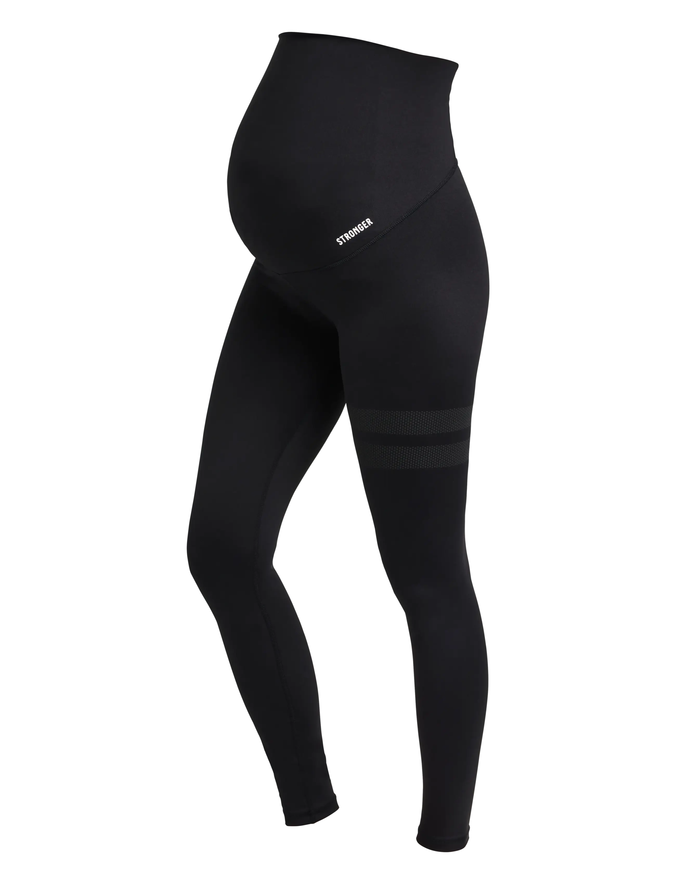 STRONGER Signature Maternity Leggings - Umstandsstrumpfhosen - BLACK / black