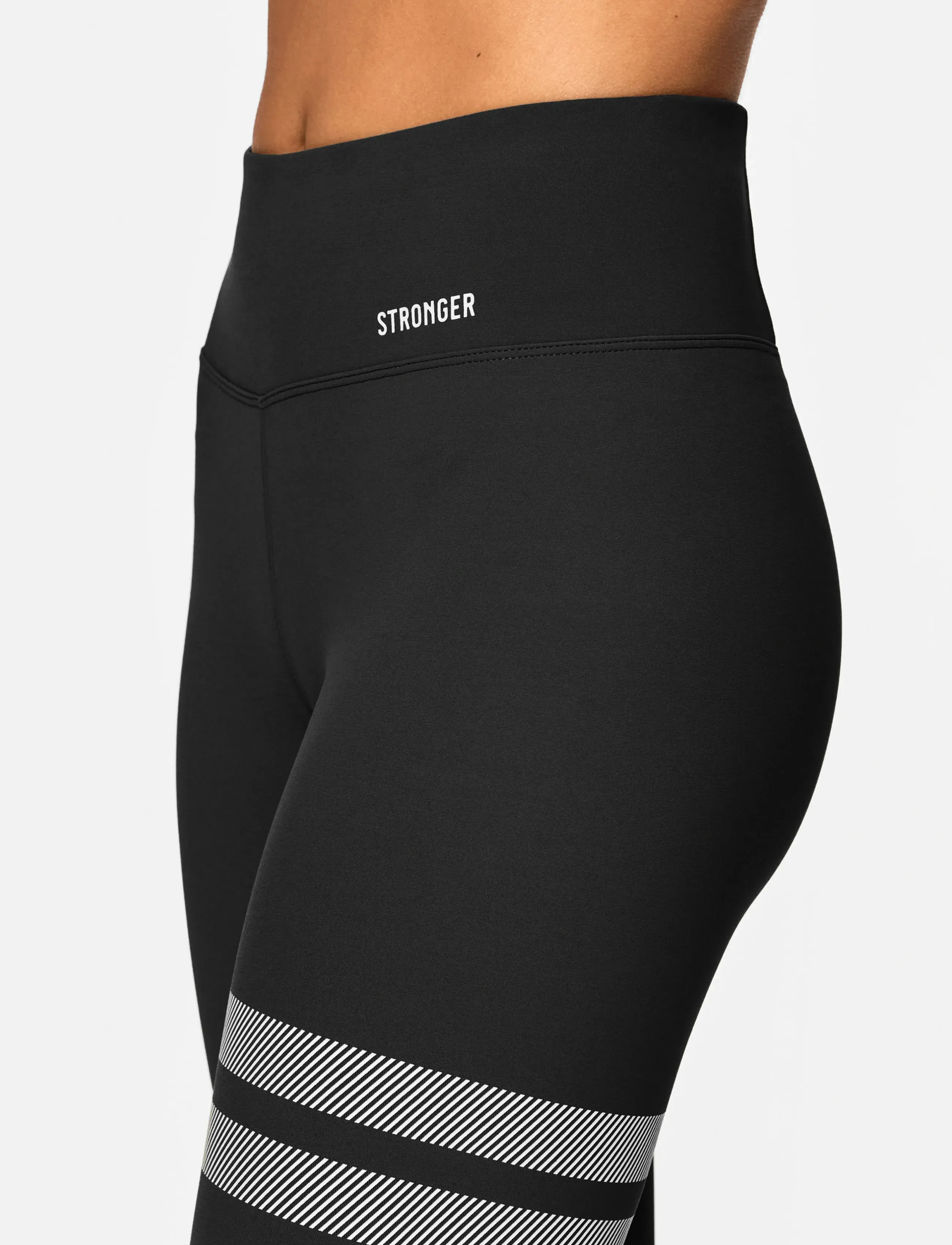 STRONGER - Power Leggings - volle länge - black - 2