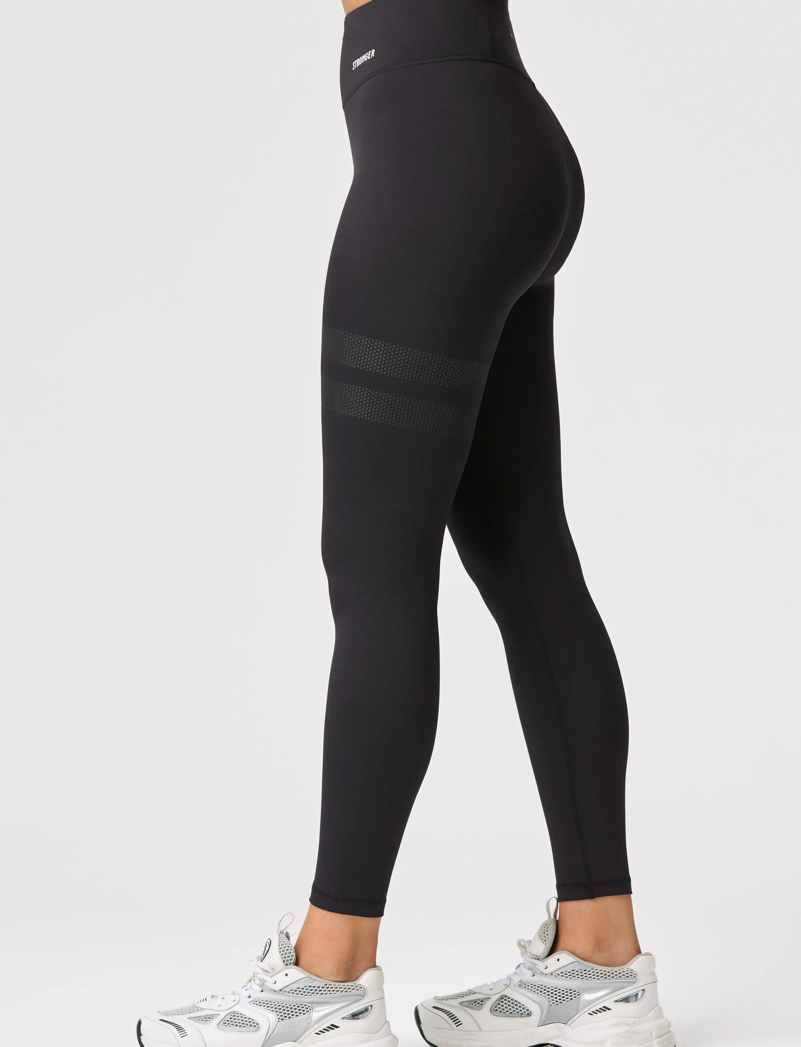 STRONGER Signature Leggings, XL, Sport Tights, Schwarz - Frauen