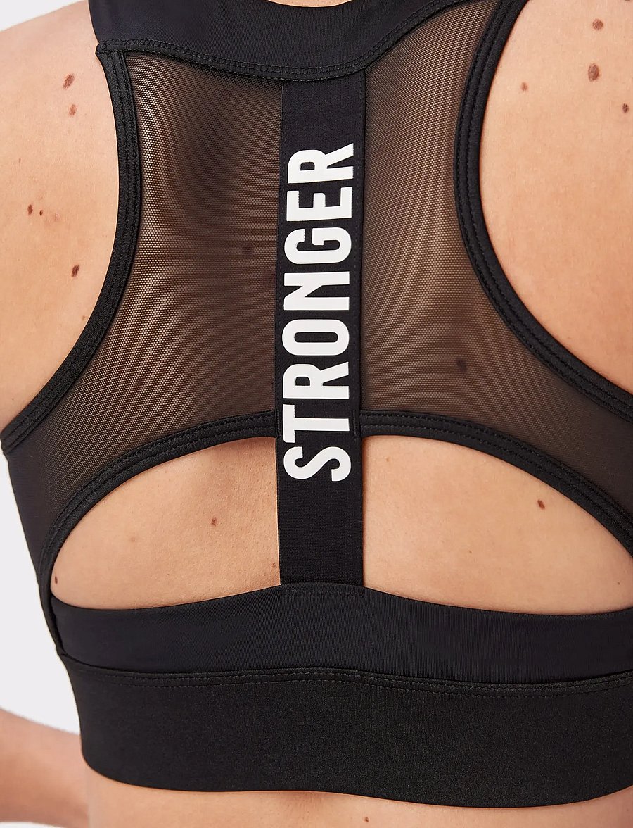 STRONGER - Bounce Sports Bra - sport bh:ar - black - 4