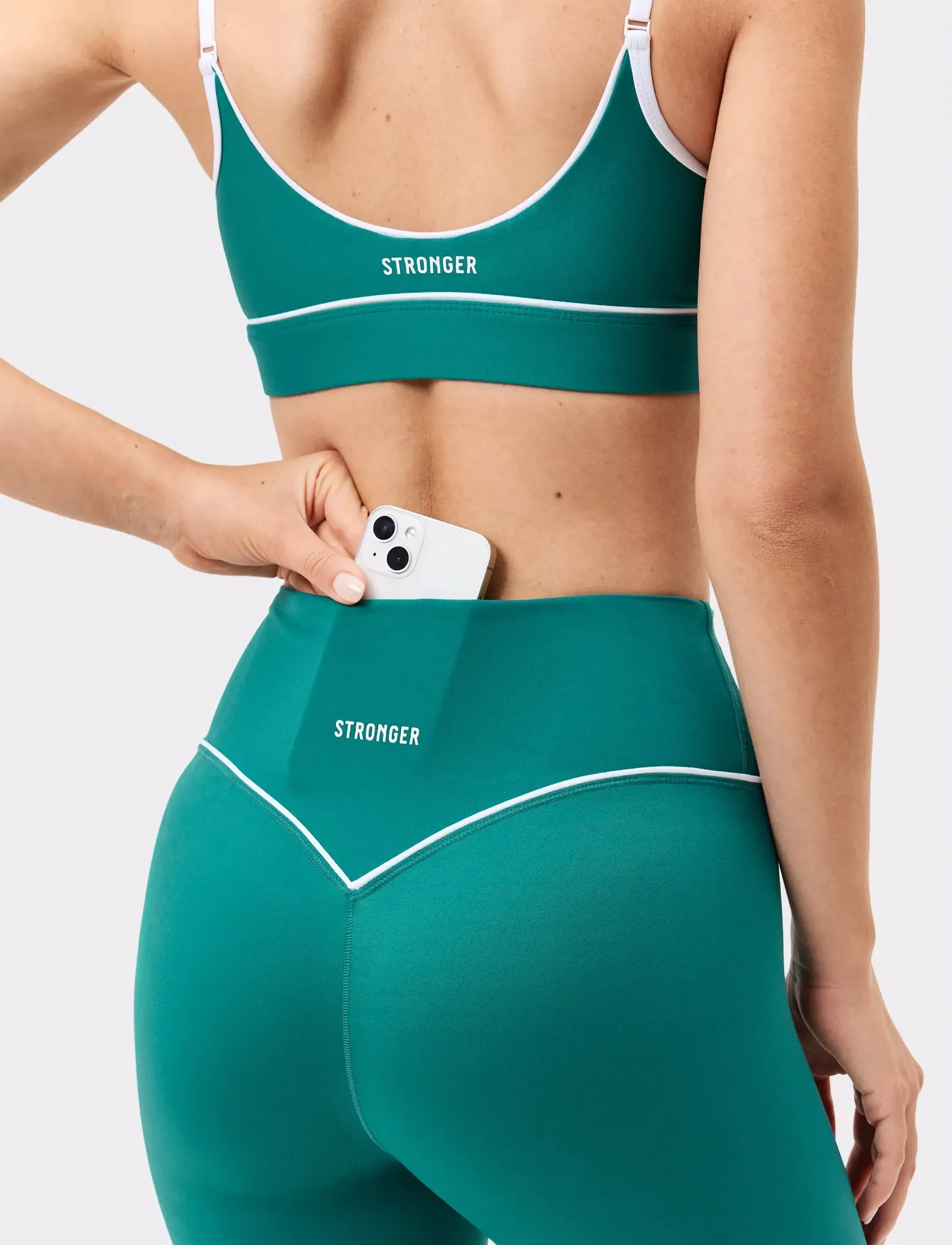 STRONGER - Signature Piping Leggings - trainingstights - everglade - 3