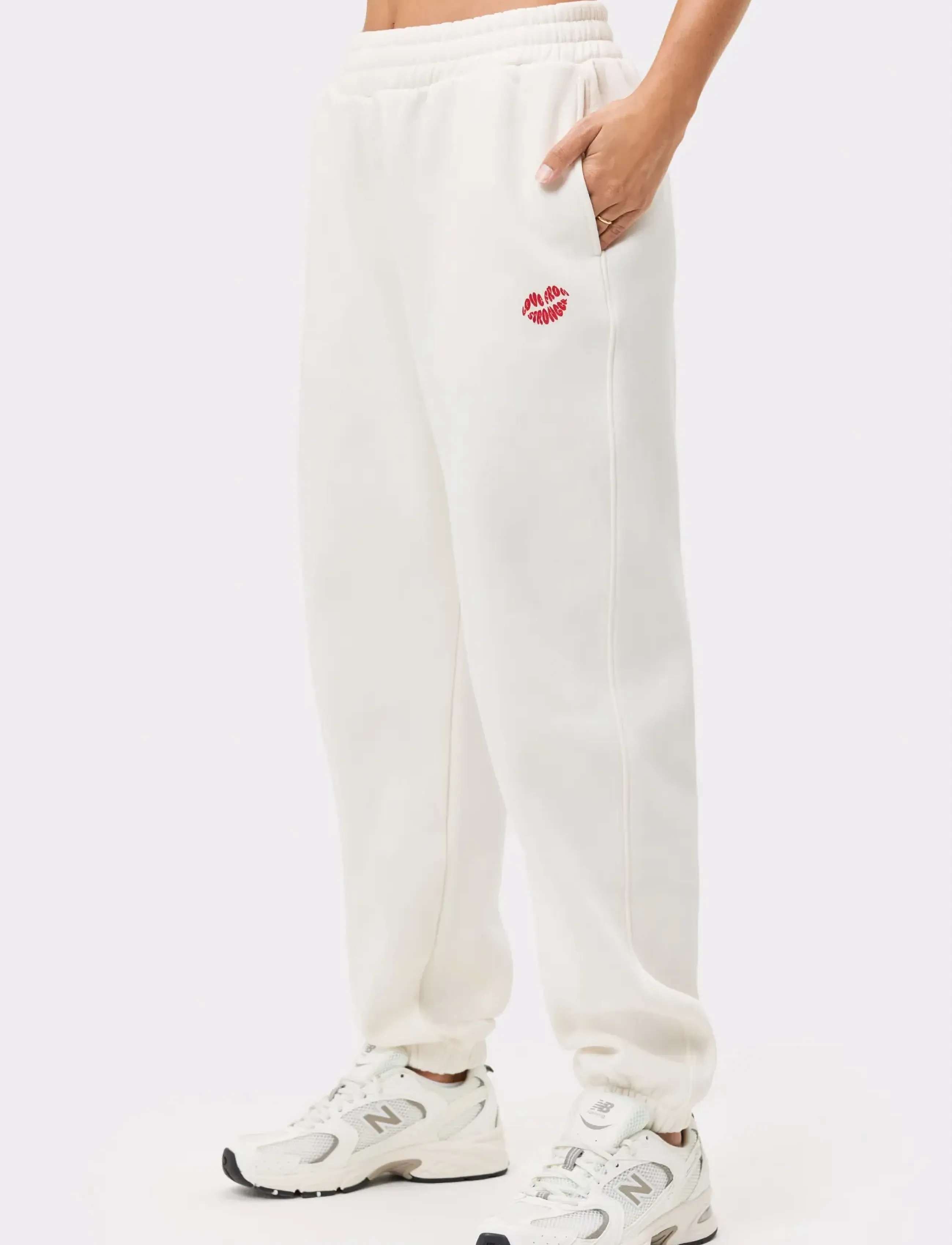 STRONGER Comfy Sweatpants, Kvinder, Joggingbukser, Cream, Str: M