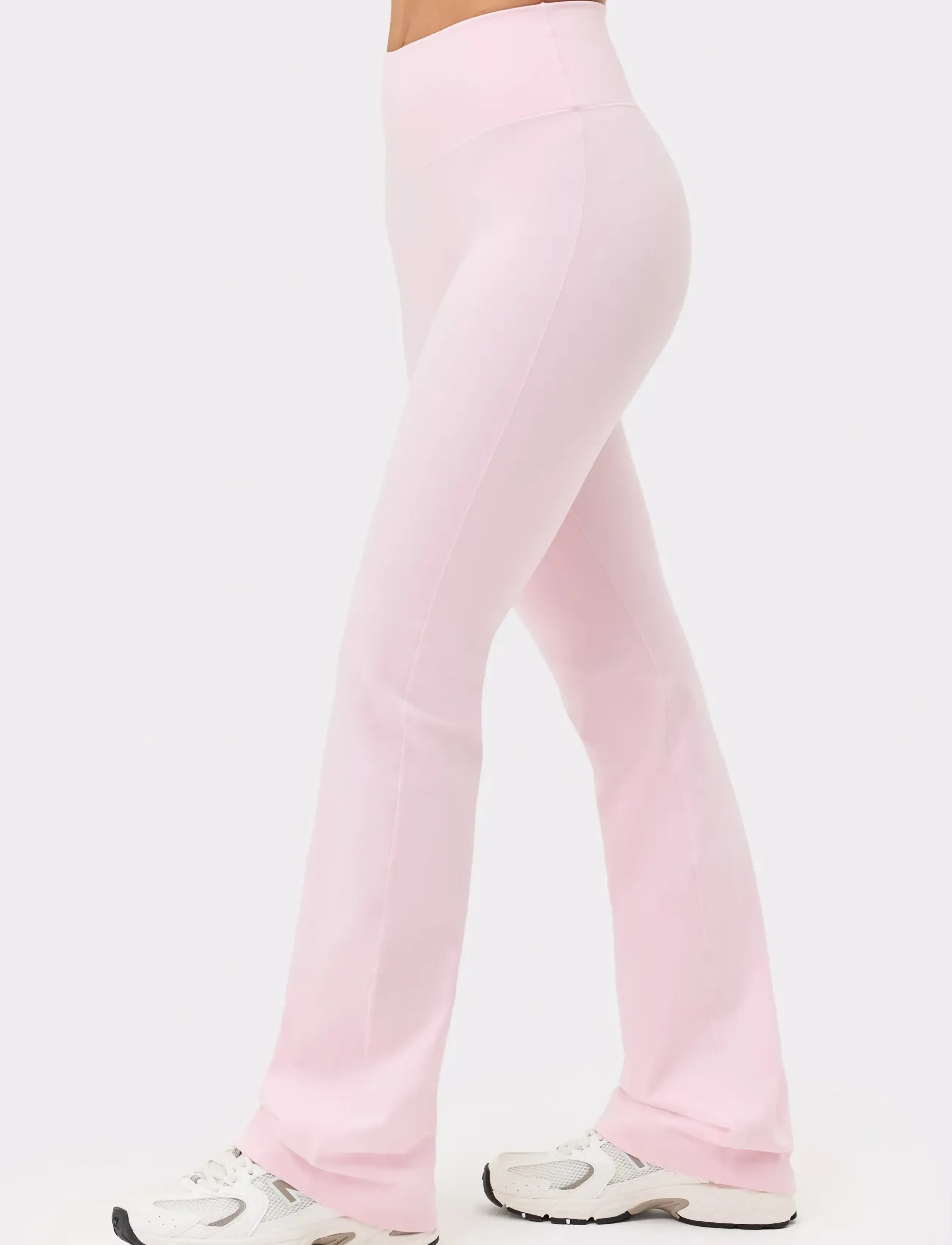 STRONGER Soft Flared Leggings, Kvinder, Højtaljede Flared Leggings, Pink, Str: XL