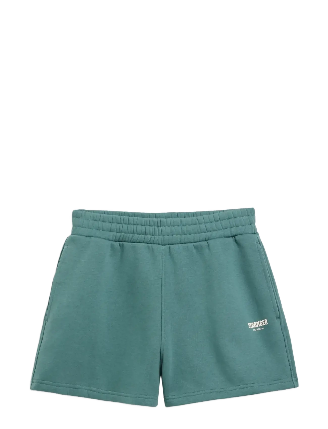 STRONGER Comfy Sweatshorts - Nederdelar - SILVER PINE / green