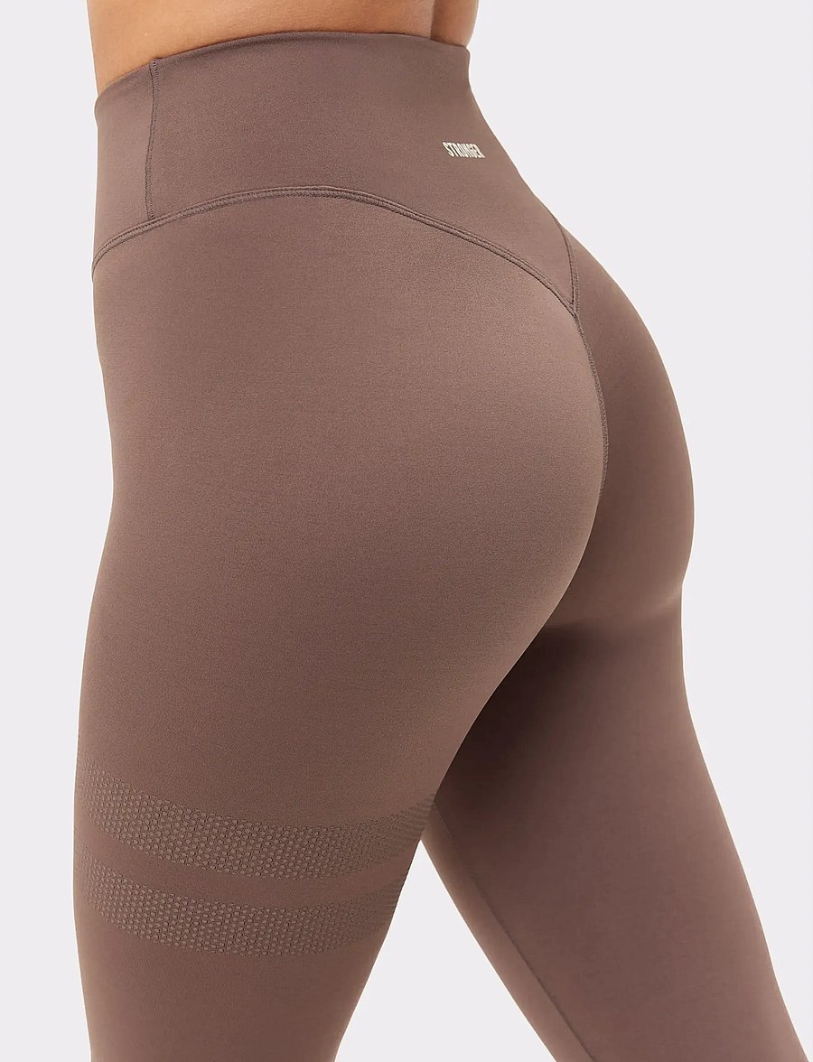 STRONGER - The Signature One Contour Leggings - fuld længde - coffee quartz - 0