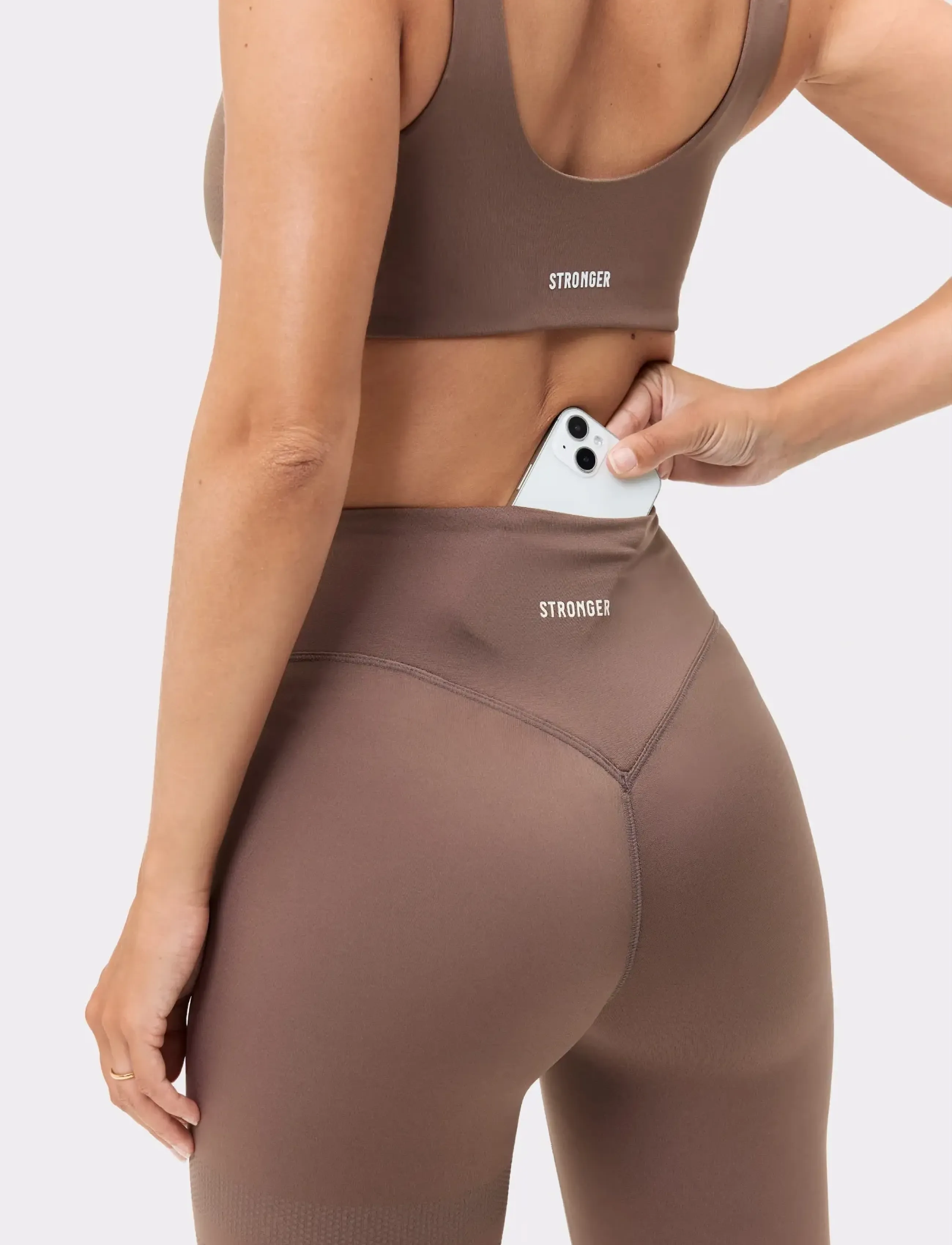 STRONGER - The Signature One Contour Leggings - fuld længde - coffee quartz - 3