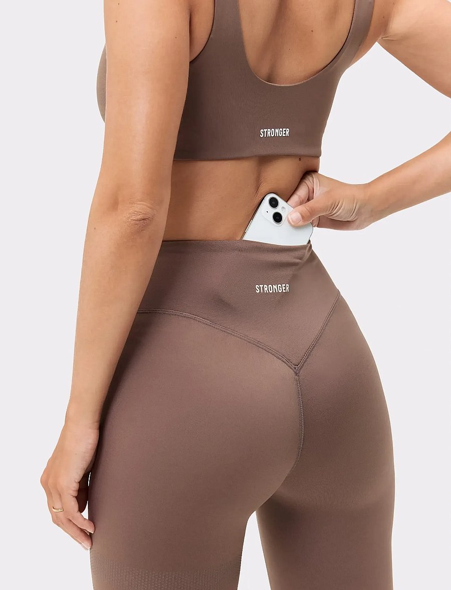 STRONGER - The Signature One Contour Leggings - fuld længde - coffee quartz - 3
