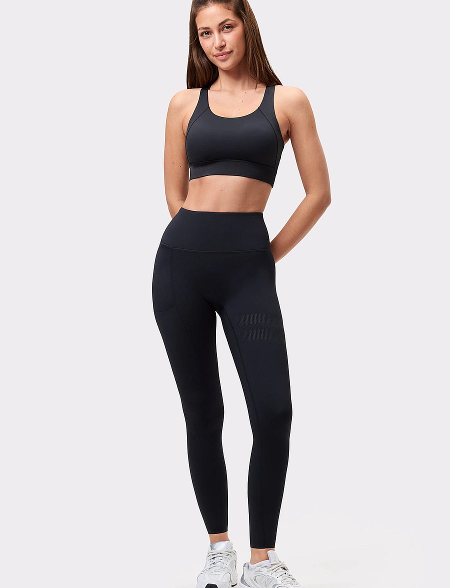 STRONGER - Signature Running Pocket Leggings - træningstights - black - 0