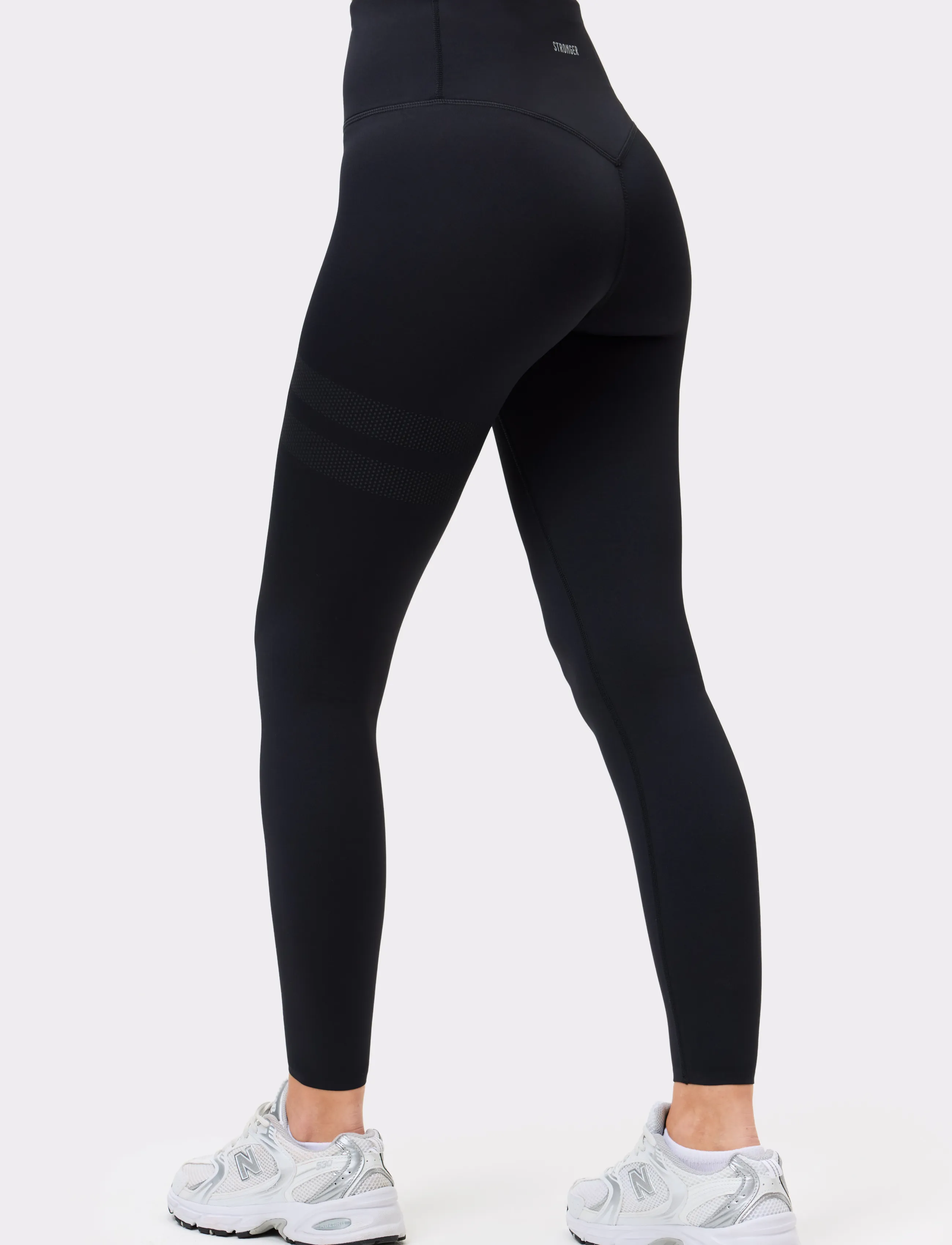 STRONGER - Signature Running Pocket Leggings - træningstights - black - 3