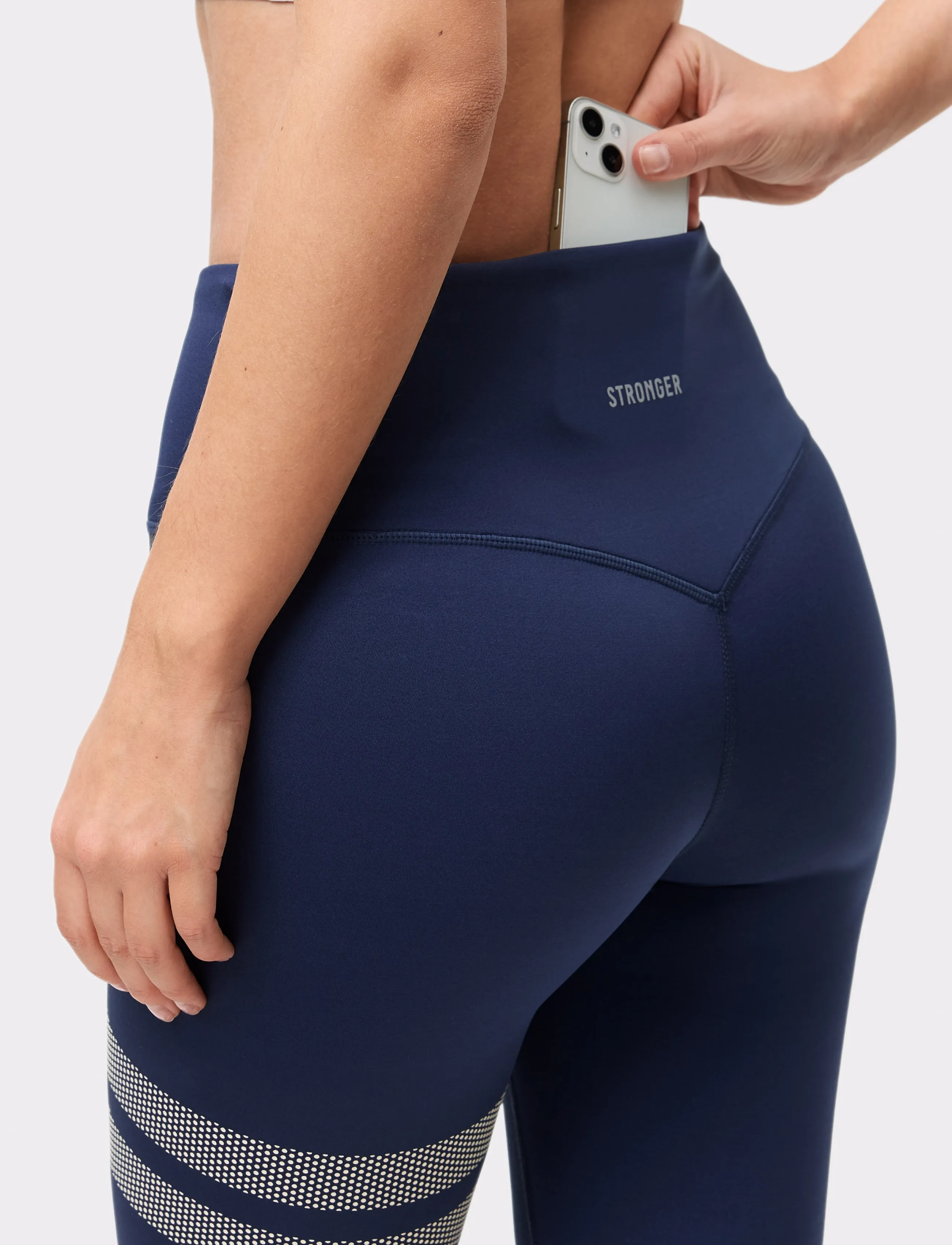 STRONGER - Signature Running Pocket Leggings - training tights - navy blazer - 5