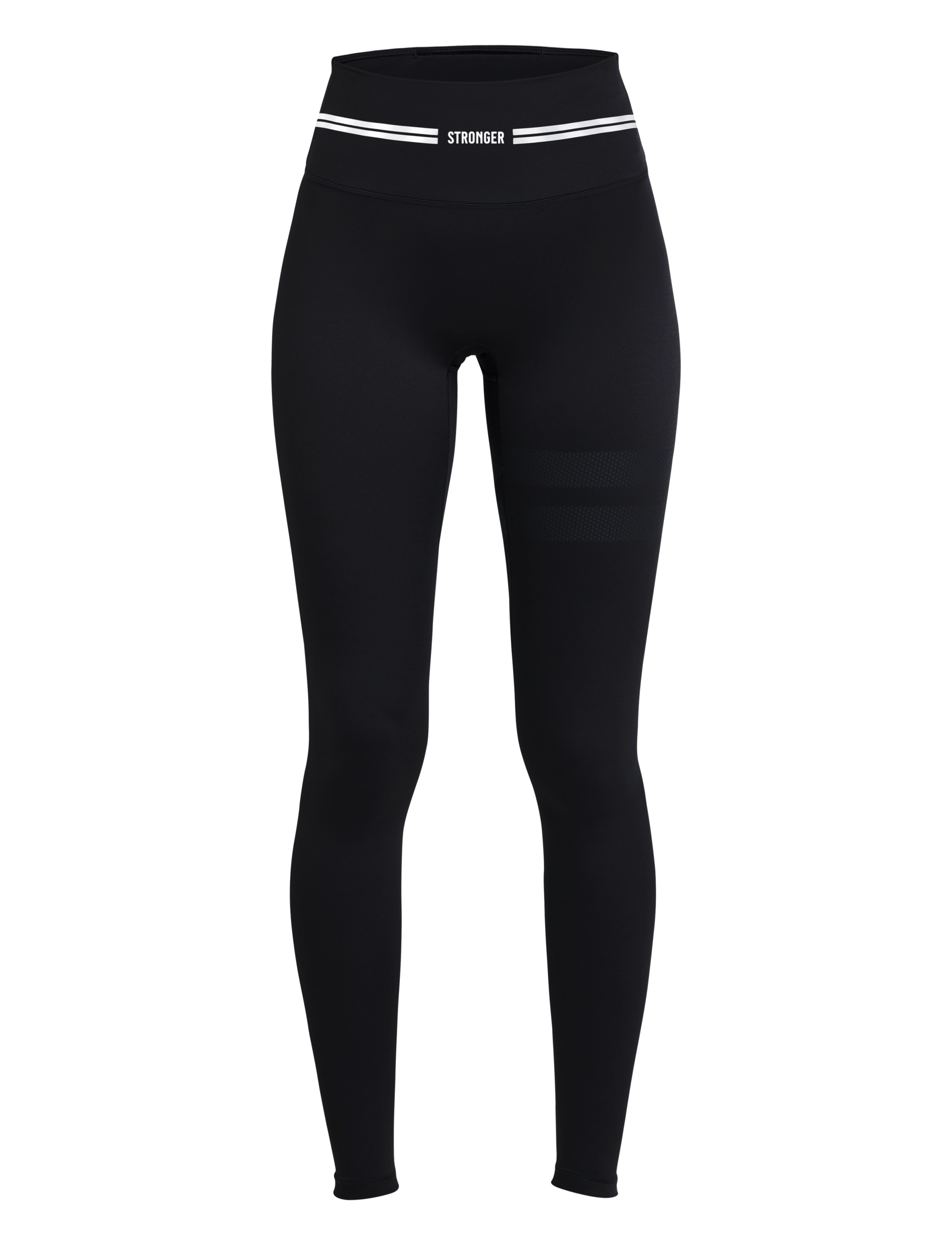 STRONGER Signature Logo Leggings - Lauf- & Trainingstights - BLACK / black