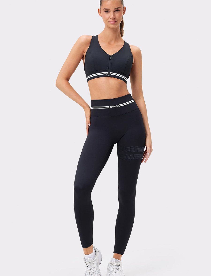 STRONGER - Signature Logo Leggings - træningstights - black - 2