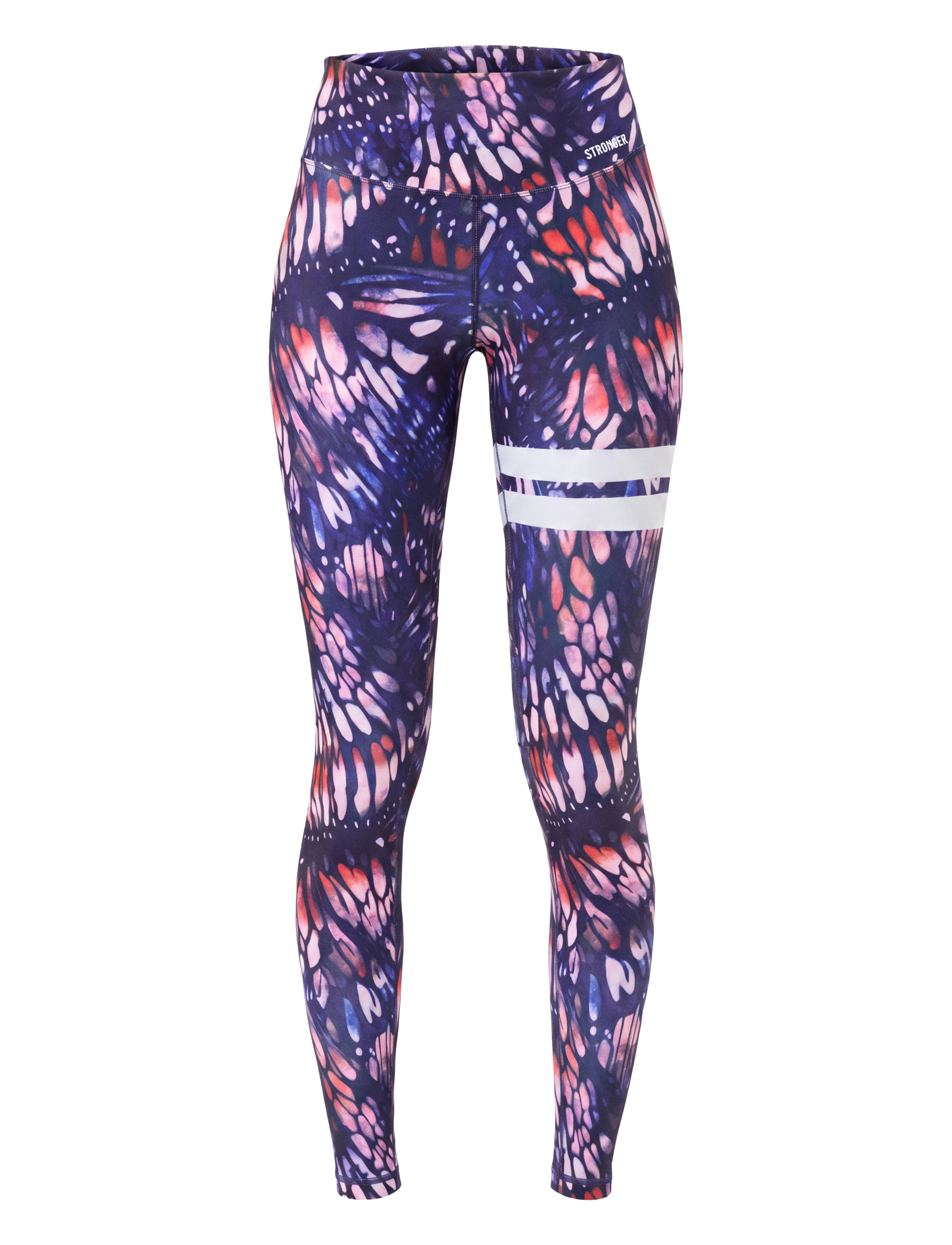 STRONGER Explore Printed Leggings - Lauf- & Trainingstights - DARK BUTTERFLY PRINT / navy