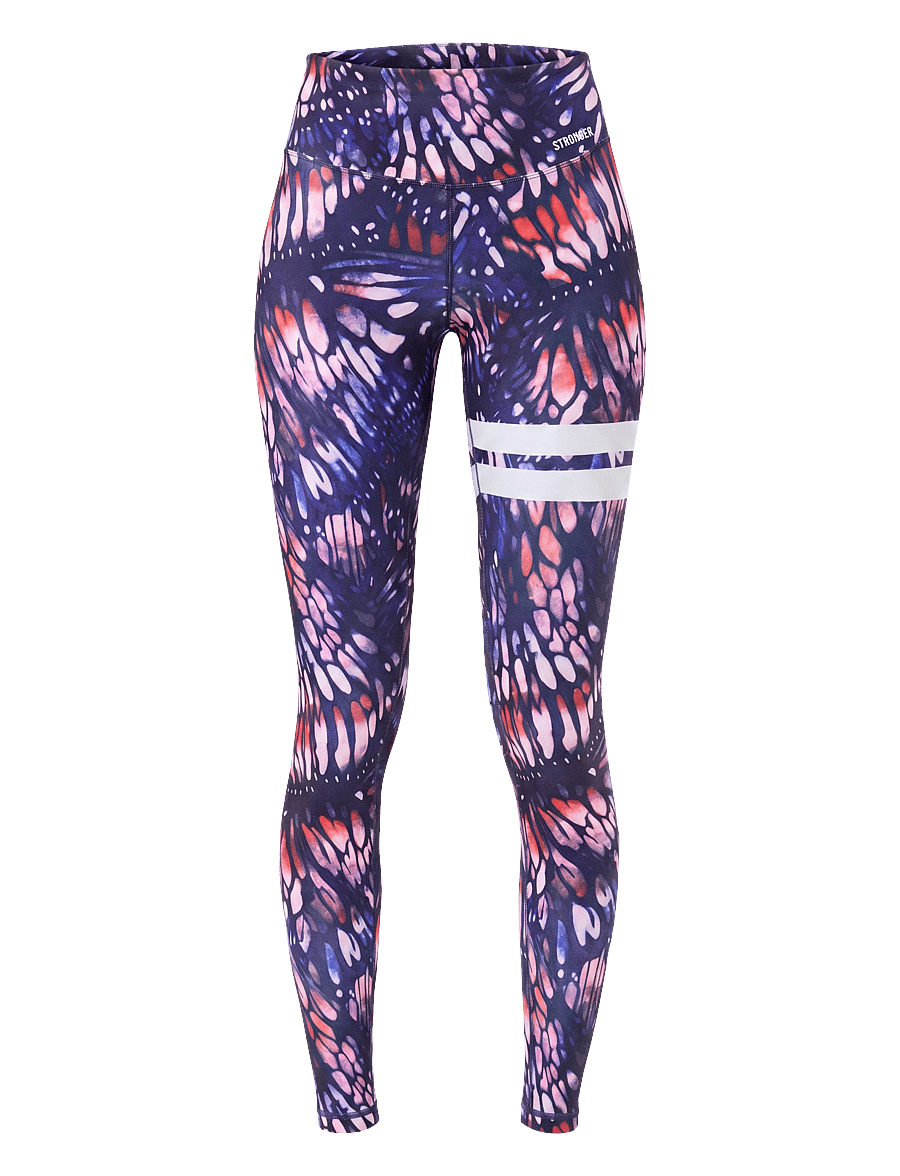 STRONGER - Explore Printed Leggings - træningstights - dark butterfly print - 1