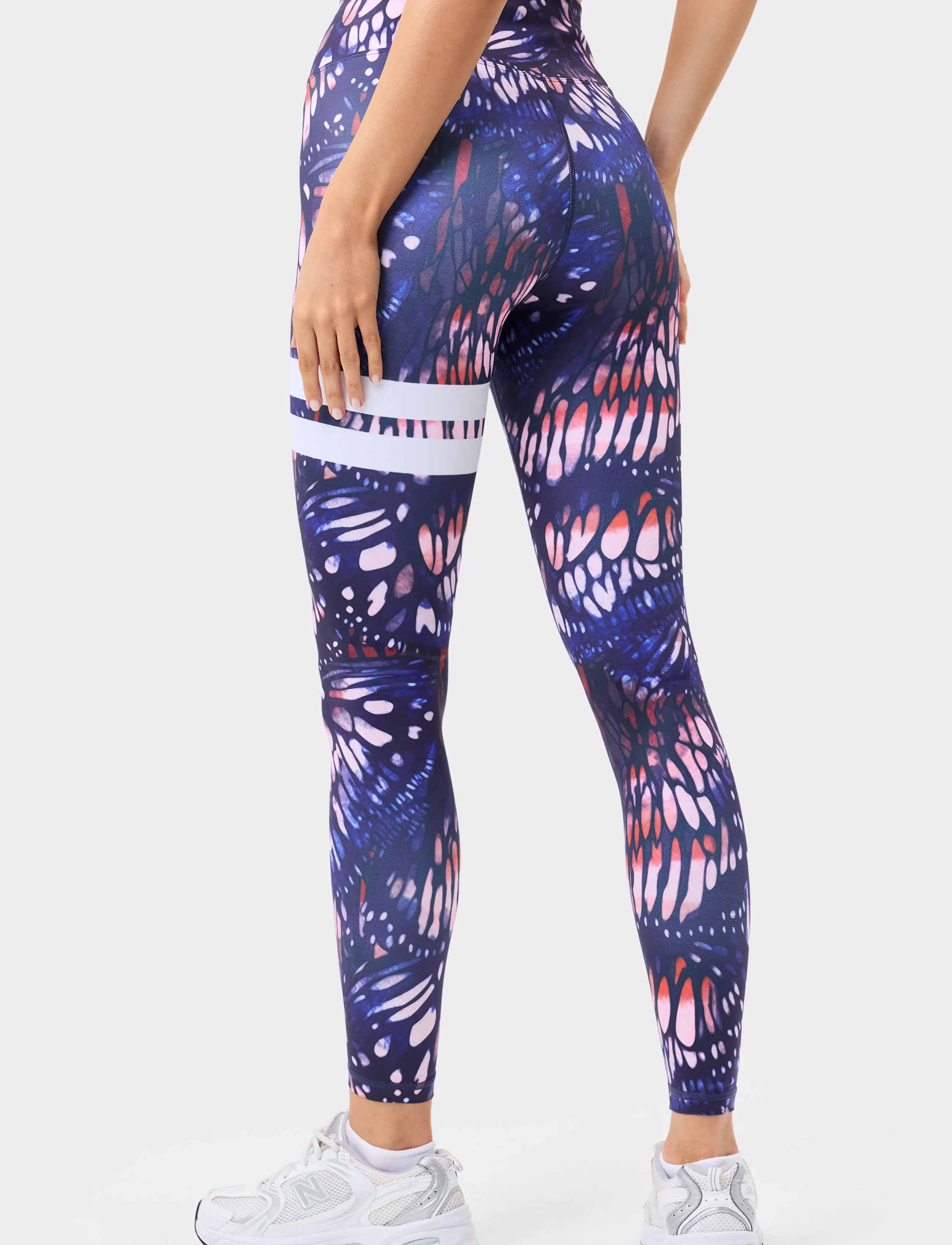STRONGER Explore Printed Leggings - STRONGER - DARK BUTTERFLY PRINT / navy