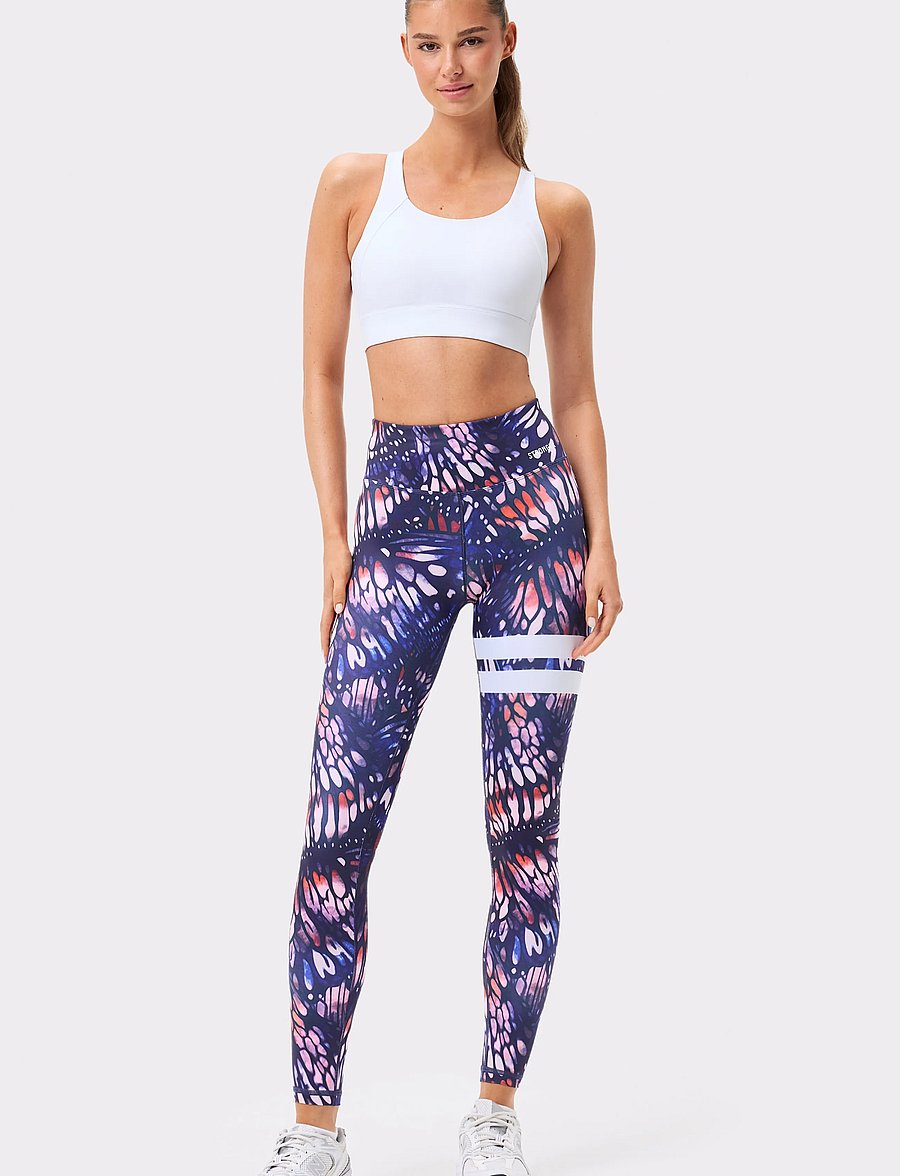 STRONGER - Explore Printed Leggings - træningstights - dark butterfly print - 2