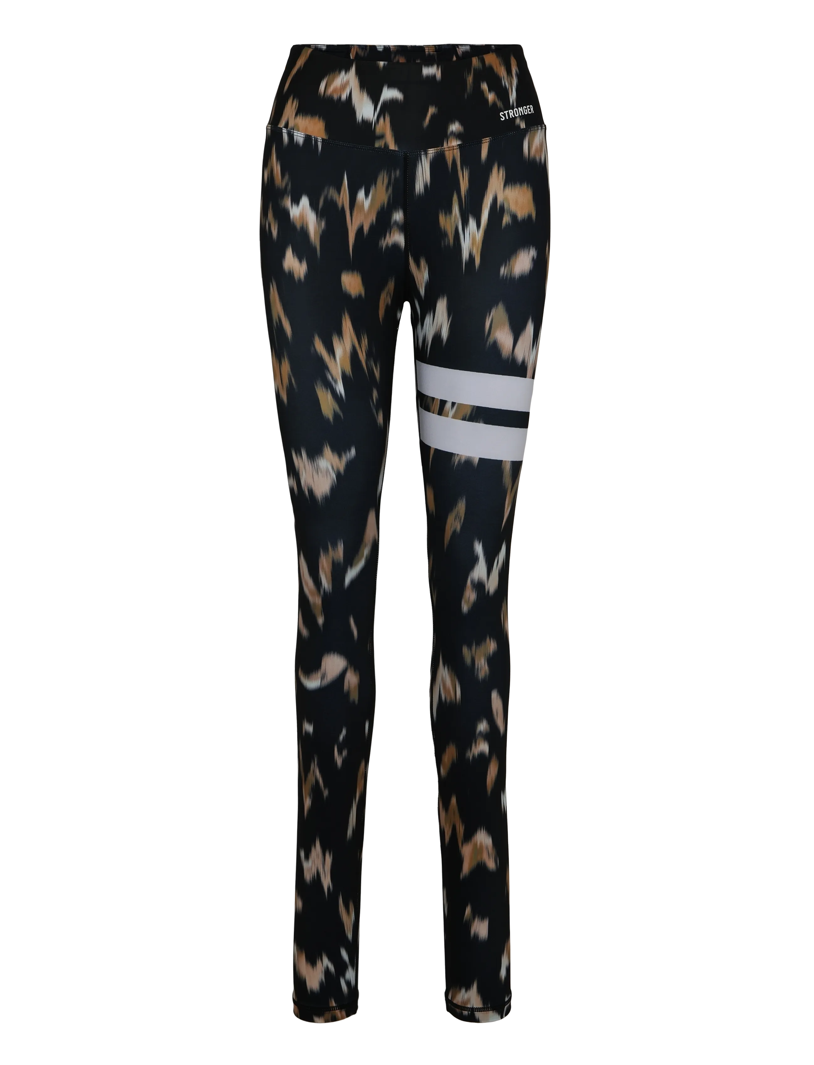 STRONGER Explore Printed Leggings - Treeningretuusid - SAVANNAH PRINT / black