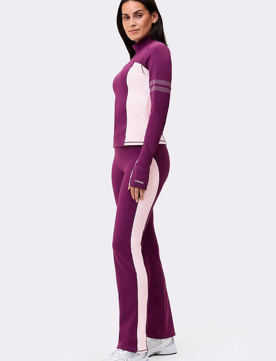 STRONGER - Thermal Bootcut Pants - joggingbukser - aubergine purple - 3
