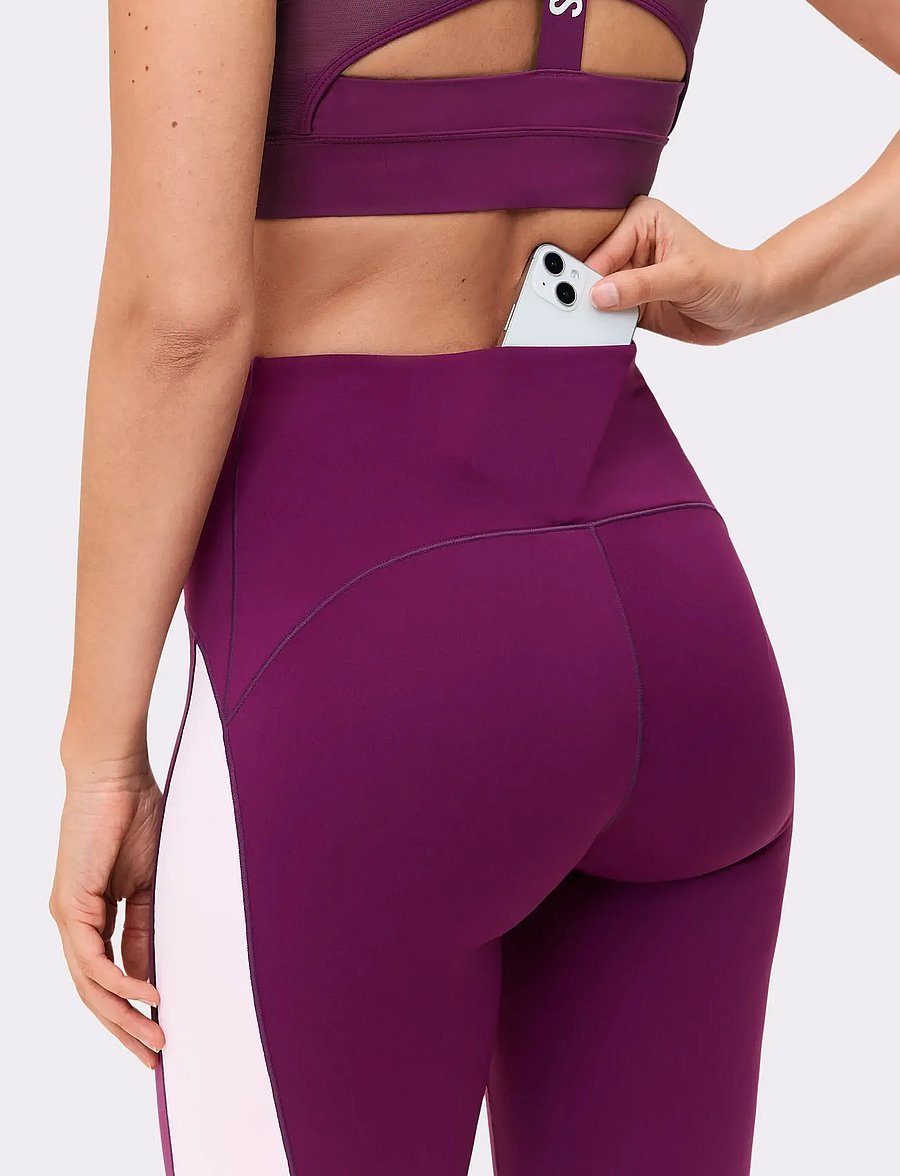 STRONGER - Thermal Bootcut Pants - joggingbukser - aubergine purple - 4