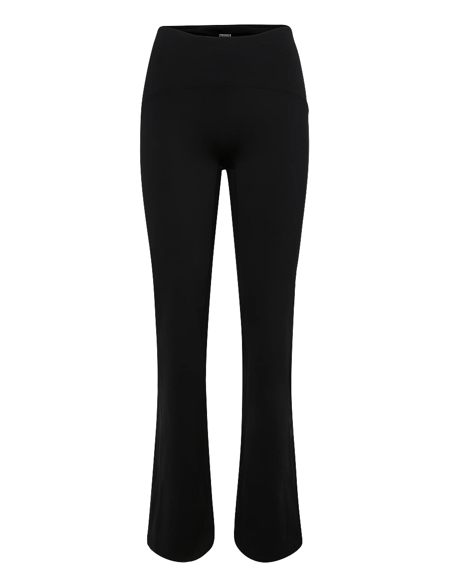 STRONGER - Thermal Bootcut Pants - training pants - black - 1