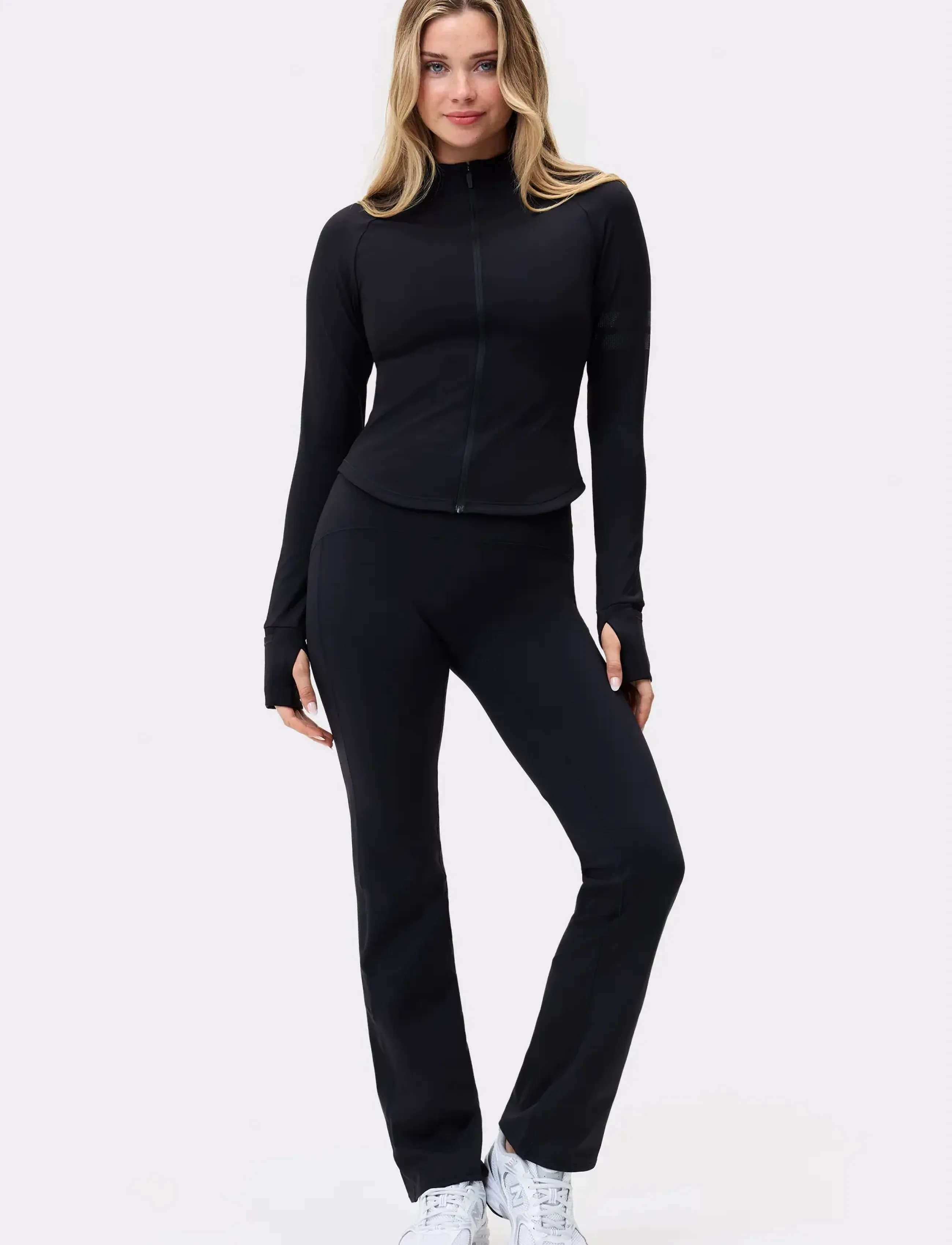 STRONGER - Thermal Bootcut Pants - joggingbukser - black - 0