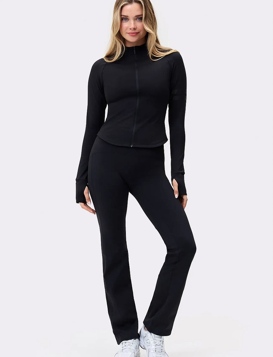 STRONGER - Thermal Bootcut Pants - joggingbukser - black - 0