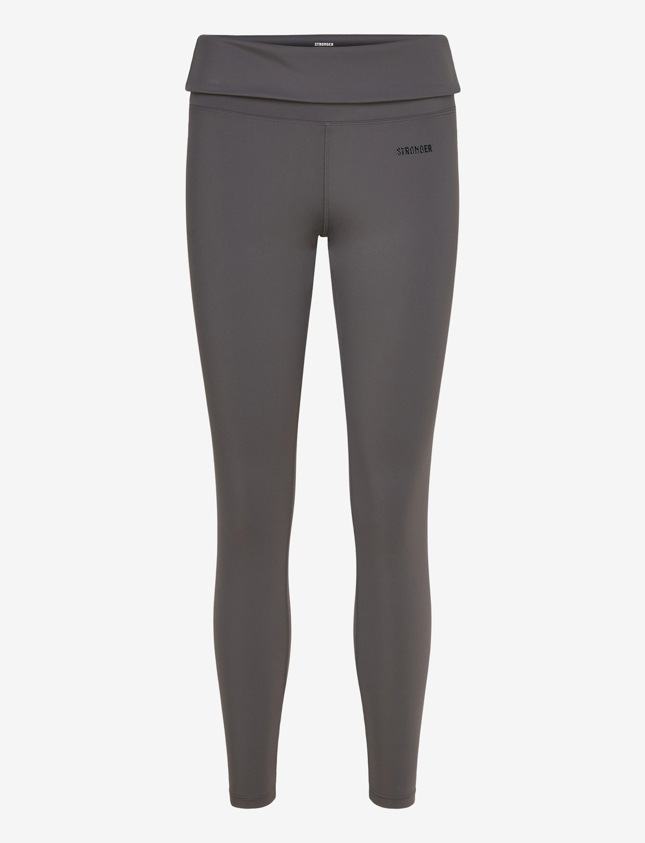 STRONGER - Soft Fold Over Leggings - training tights - black oyster - 0