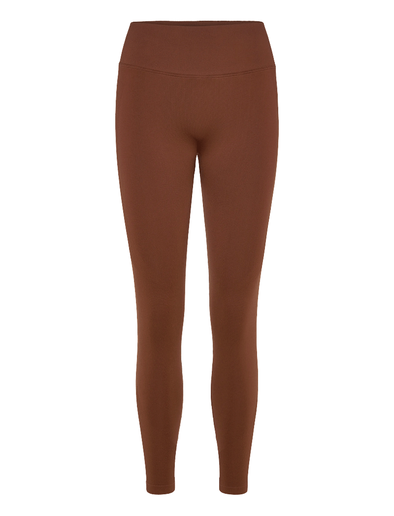 STRONGER - Seamless Contour Scrunch Leggings - fuld længde - cappuccino - 0