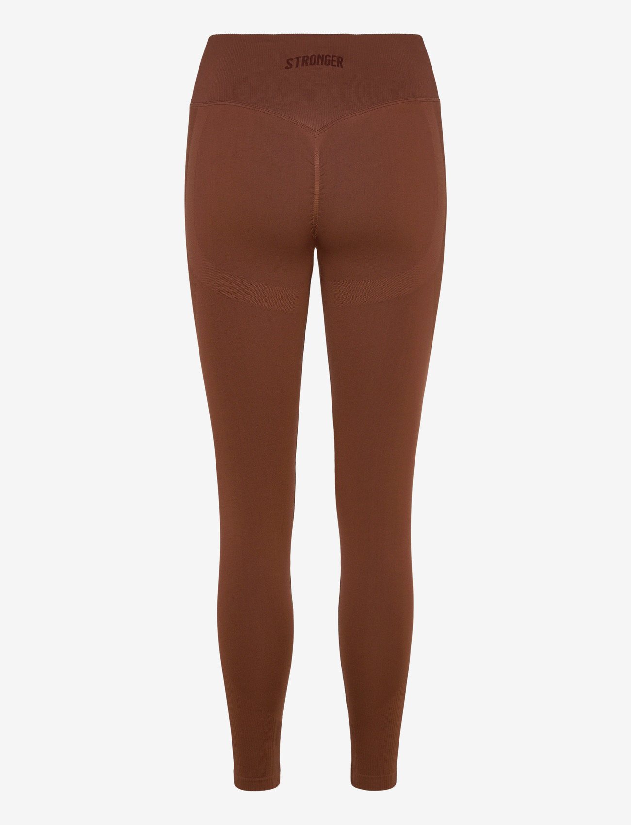 STRONGER - Seamless Contour Scrunch Leggings - fuld længde - cappuccino - 1