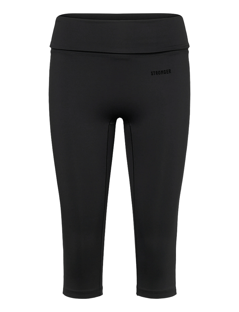 STRONGER - Soft Fold Over Capri Leggings - trainingstights - black - 0
