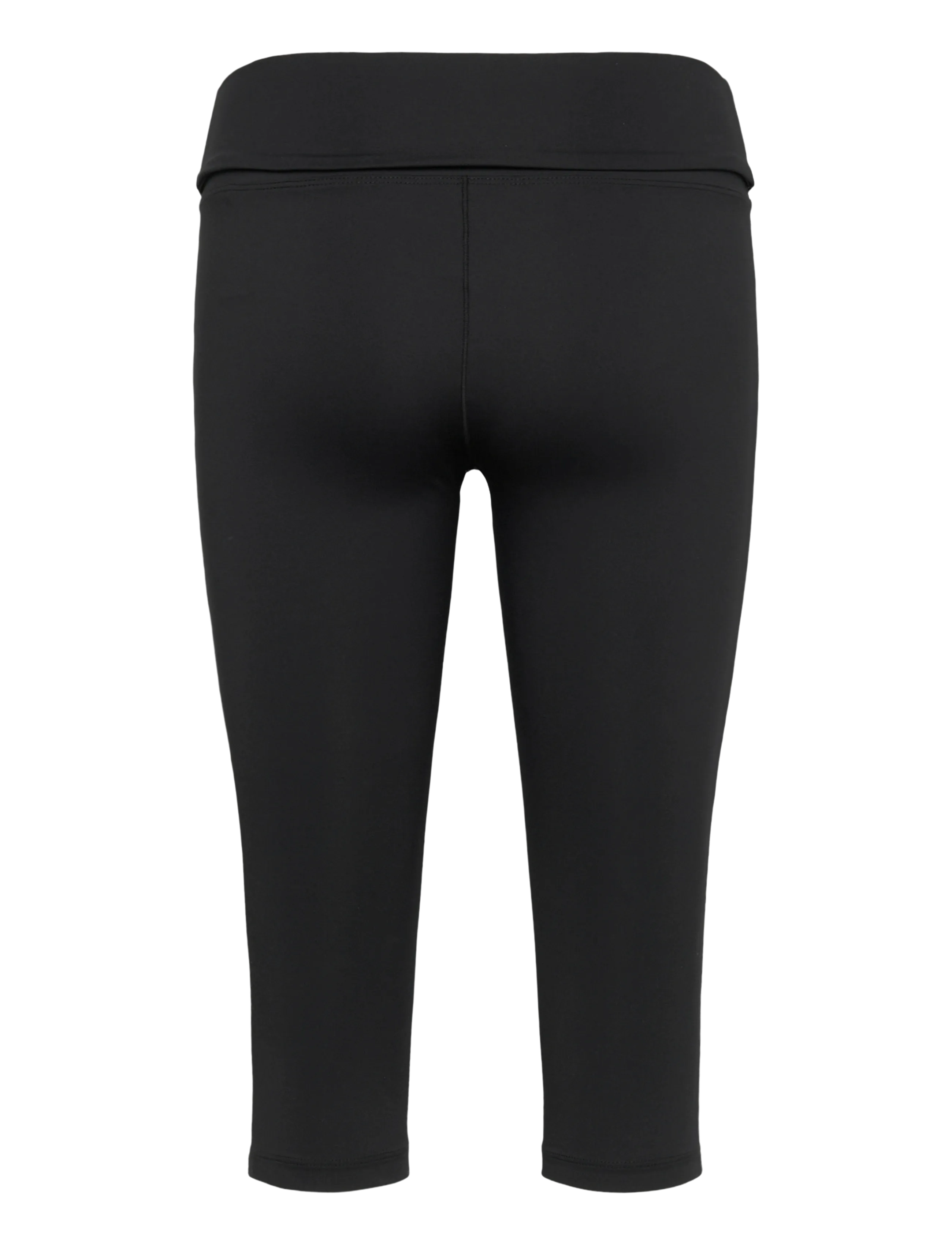 STRONGER - Soft Fold Over Capri Leggings - 3/4 längd - black - 1