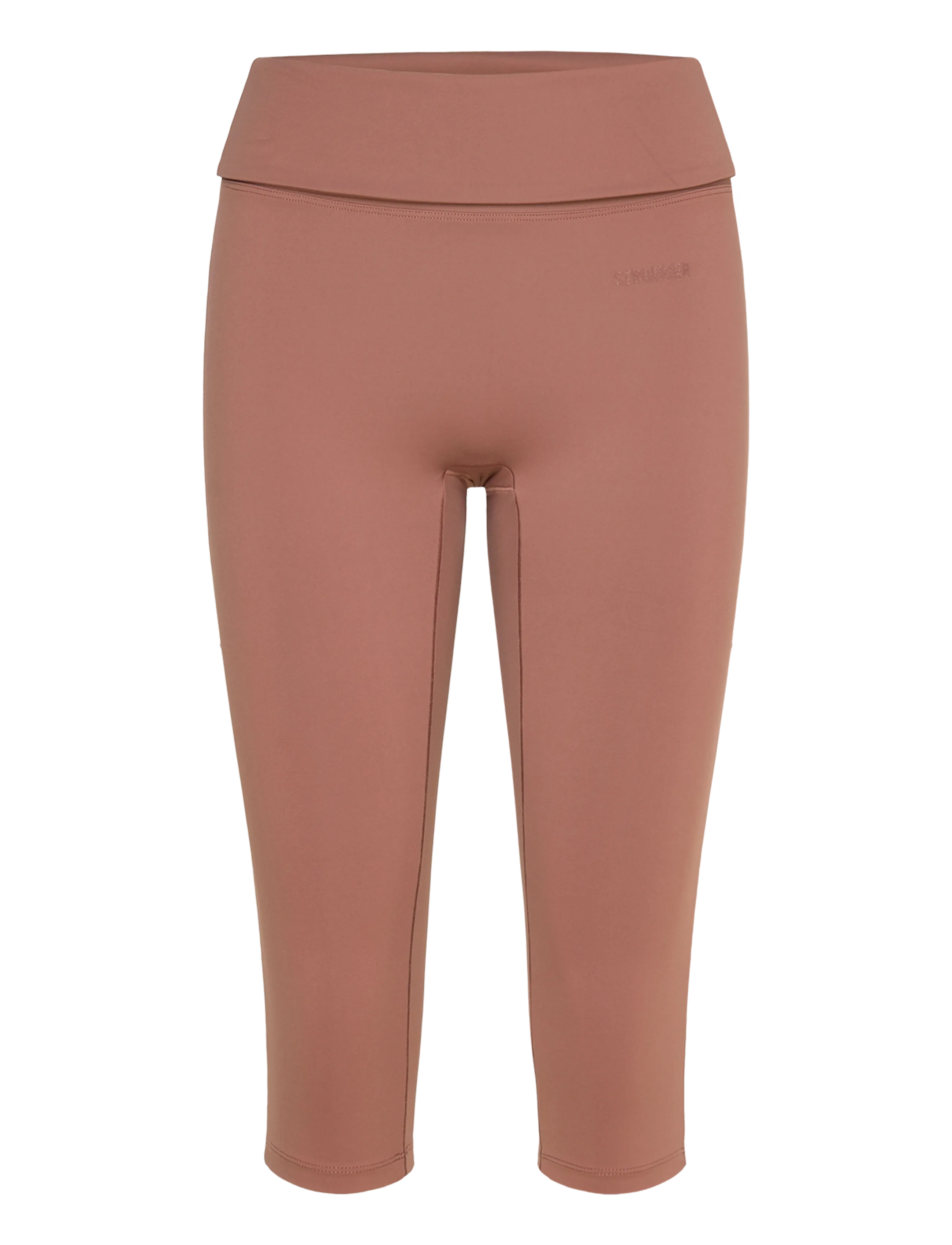 STRONGER Soft Fold Over Capri Leggings, Kvinder, Fold Over Capri Leggings, Brun, Str: L