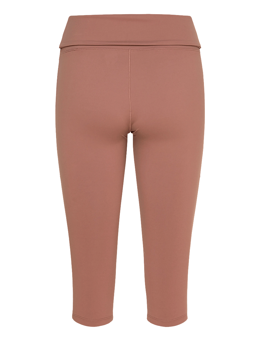 STRONGER - Soft Fold Over Capri Leggings - 3/4 längd - nutmeg - 1