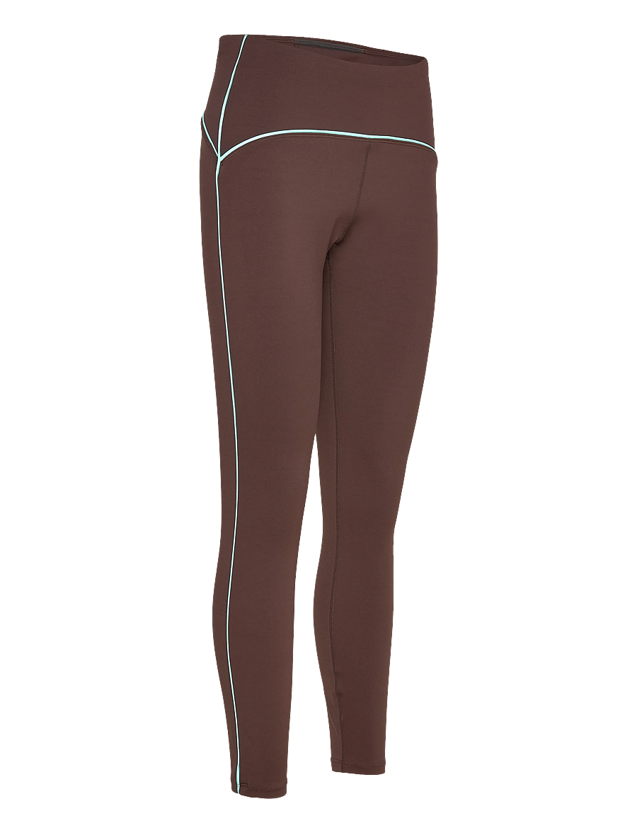STRONGER - Piping Leggings - täispikkus - black coffee - 2