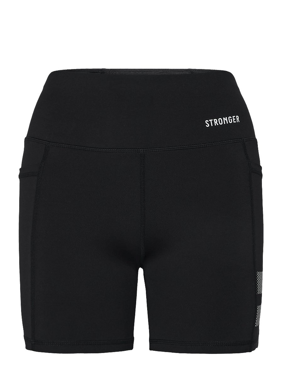 STRONGER - Signature Pocket Contouring Shorts - treniņu legingi - black - 1